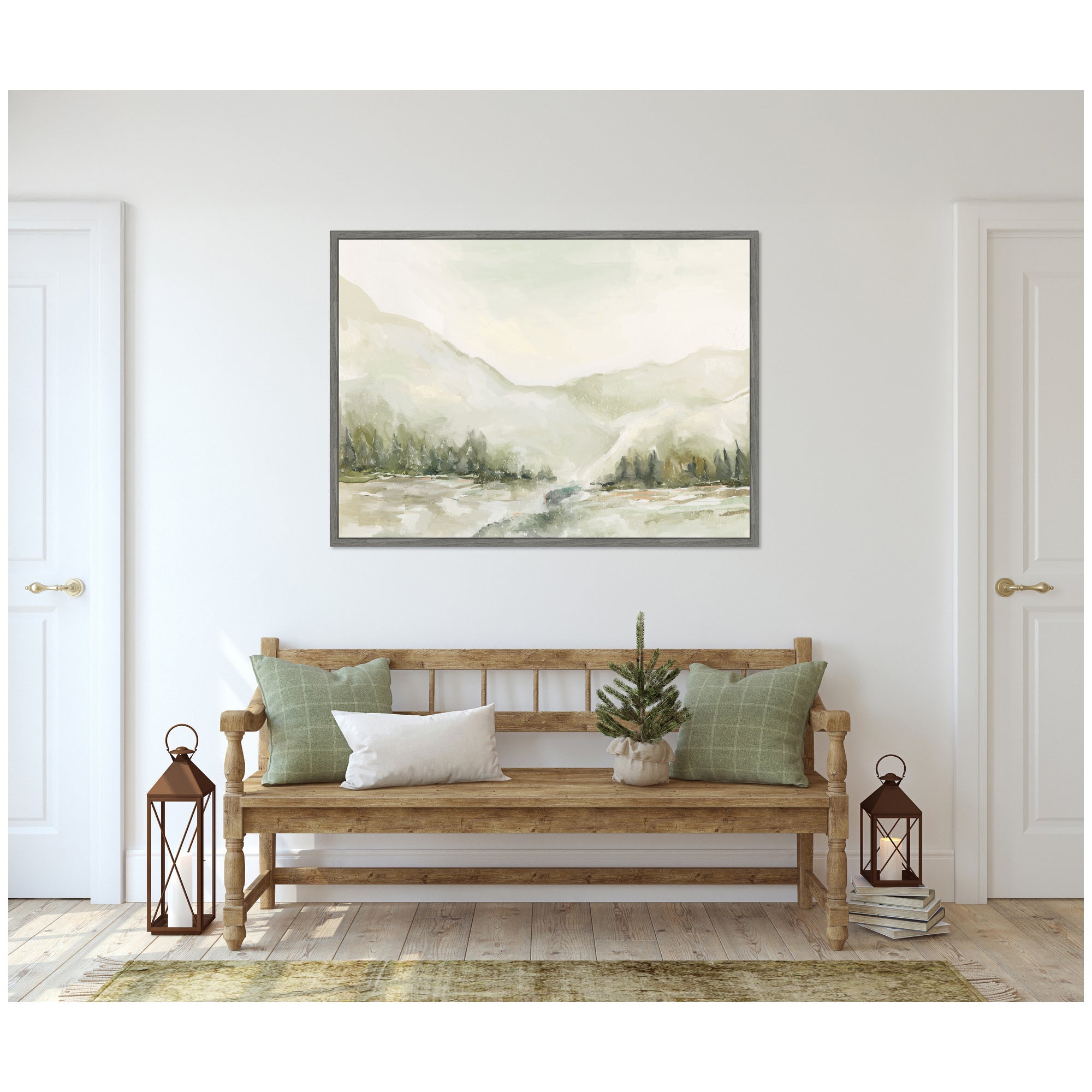 Sylvie Winter Landscape 6 Framed Canvas by Annie Quigley