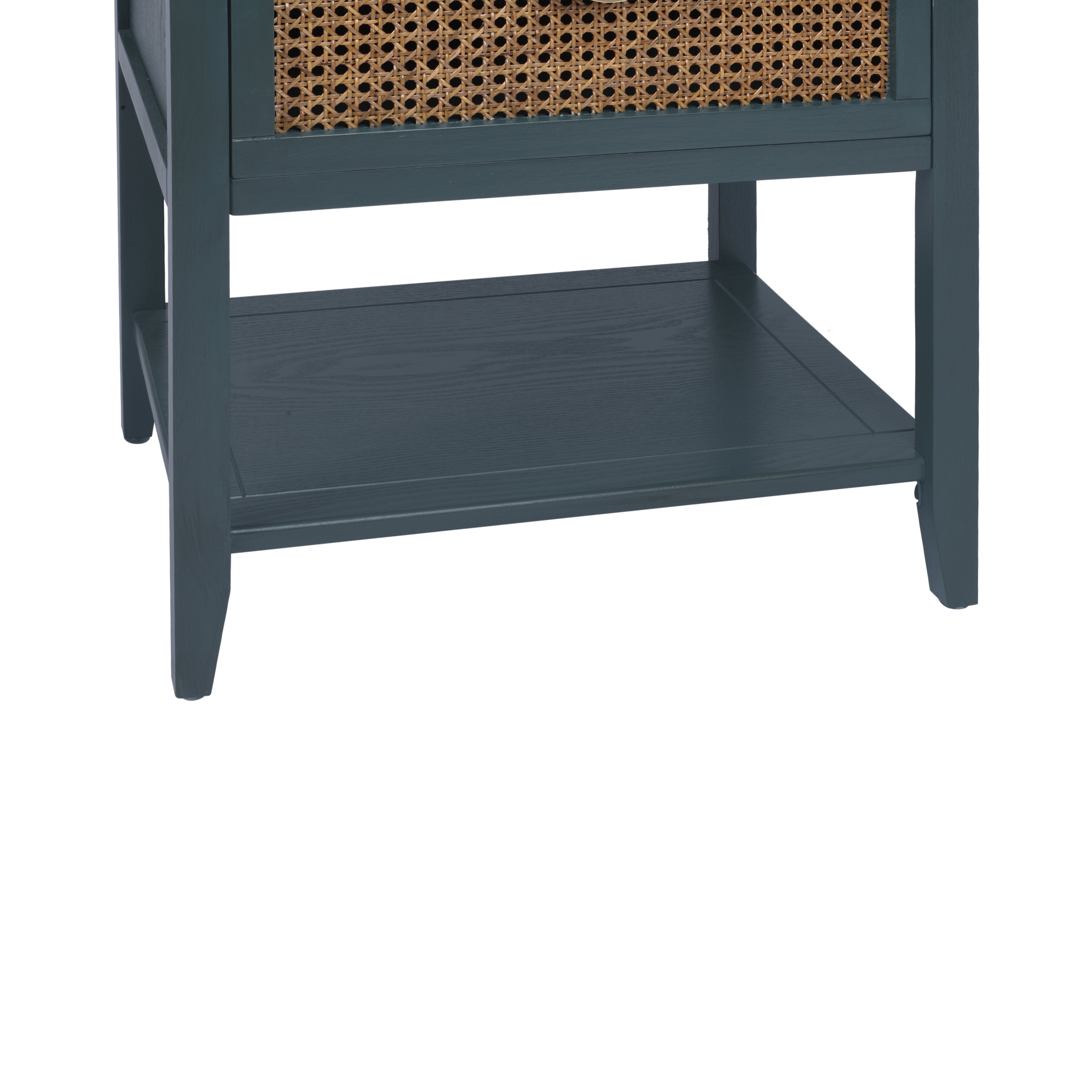 2-Drawer Side Table with Natural Rattan Drawers