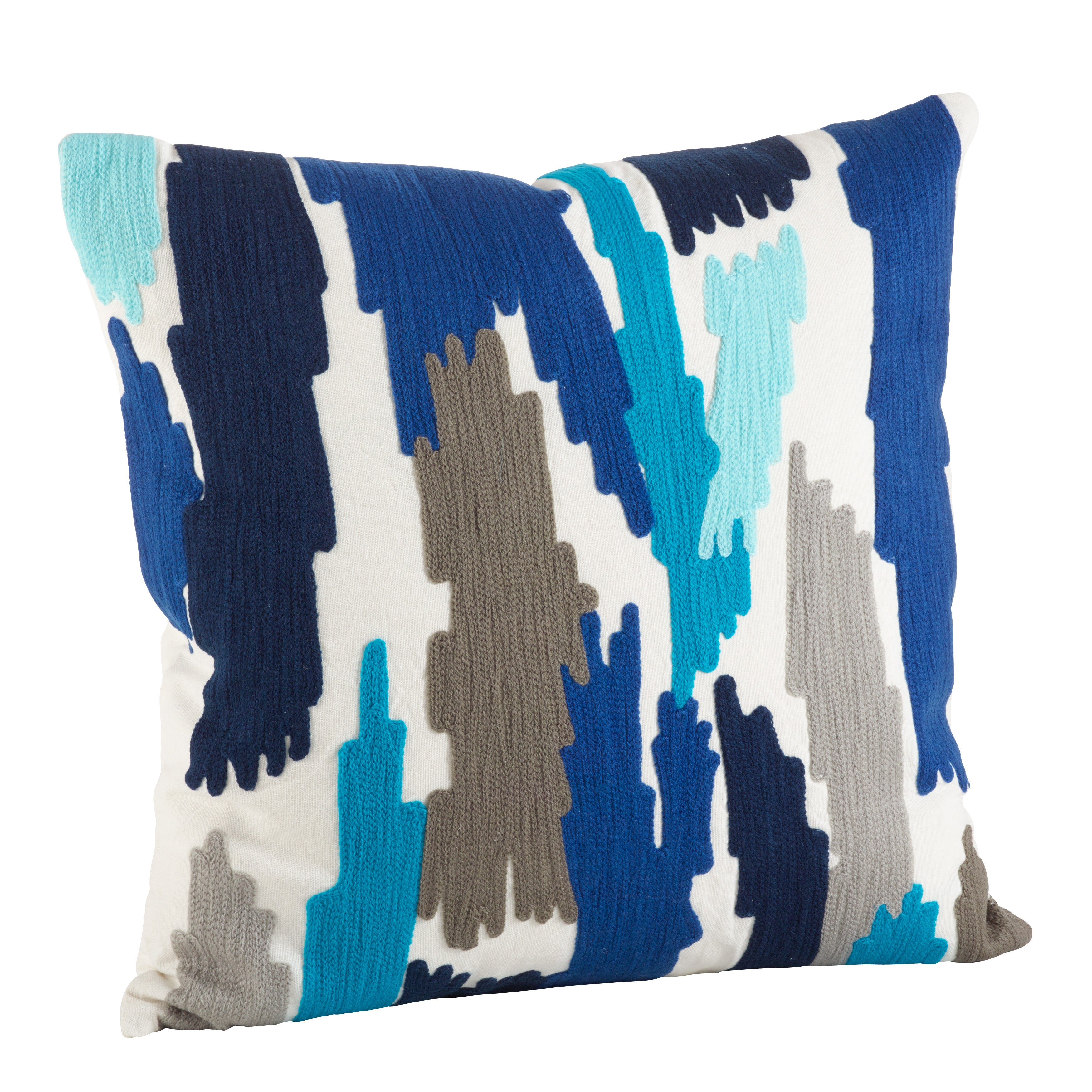Brushstroke Design Cotton Throw Pillow