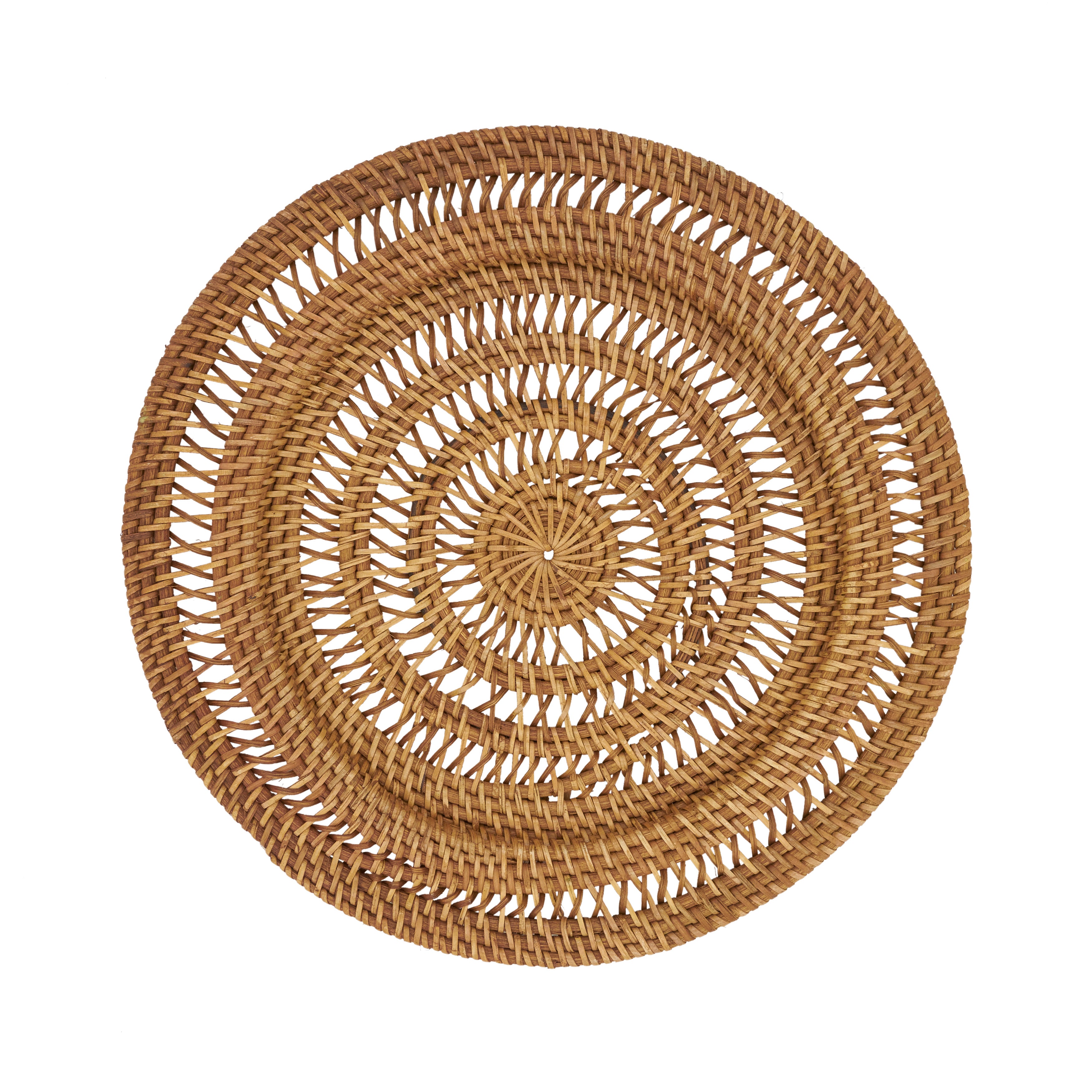 Rustic Rattan Charger, Set of 4