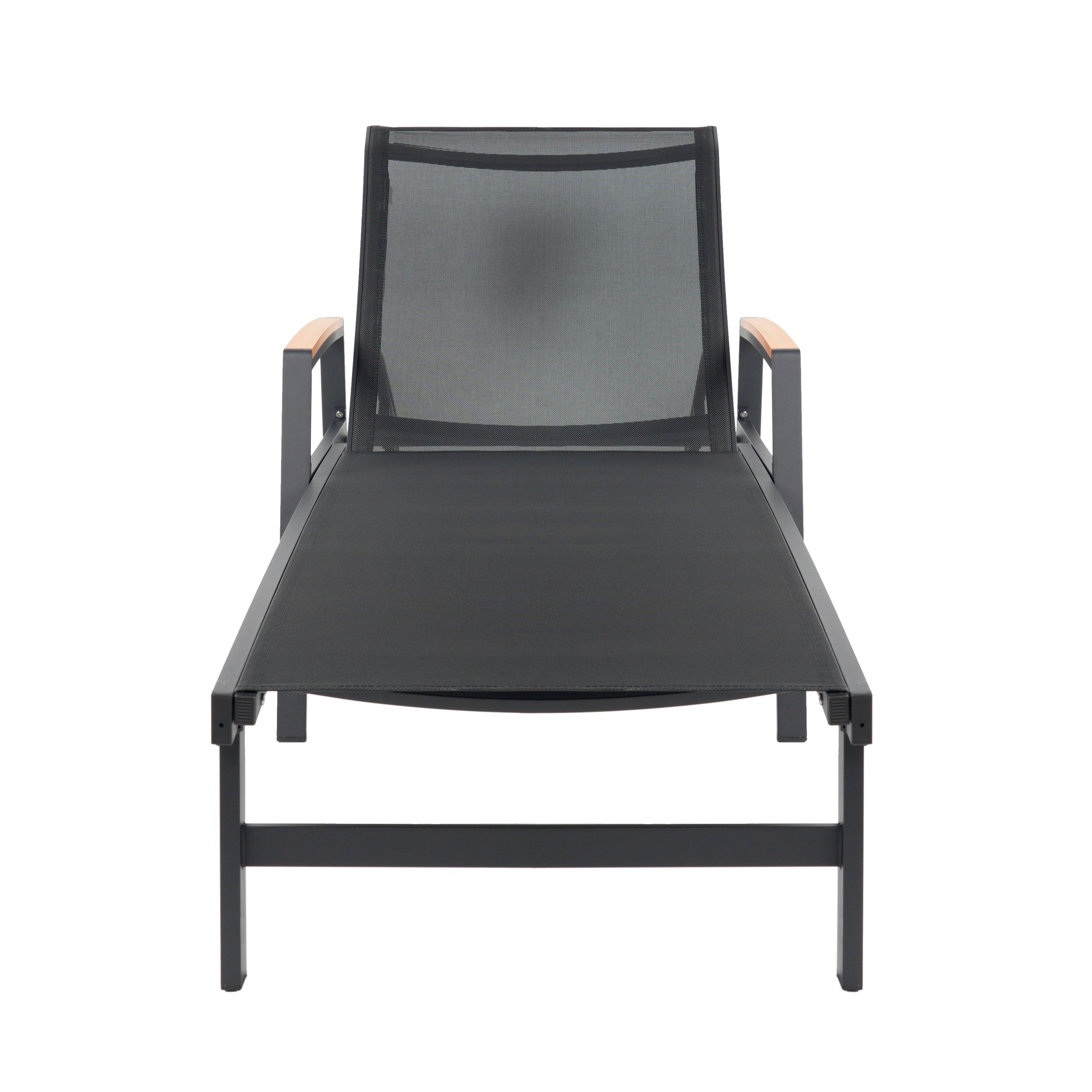 Wavellite Outdoor Chaise Lounges with Aluminum Frame and Mesh Seating
