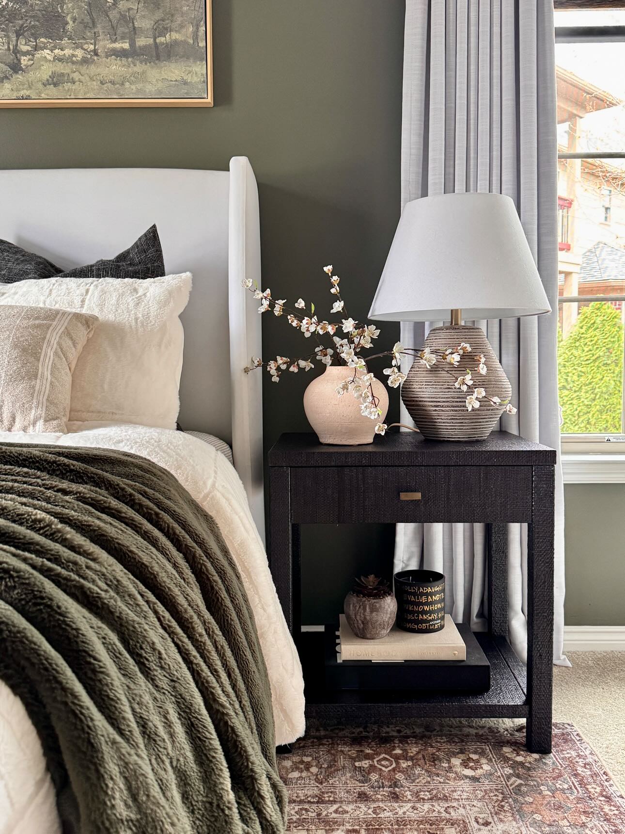 Gia Raffia Wrapped Nightstand