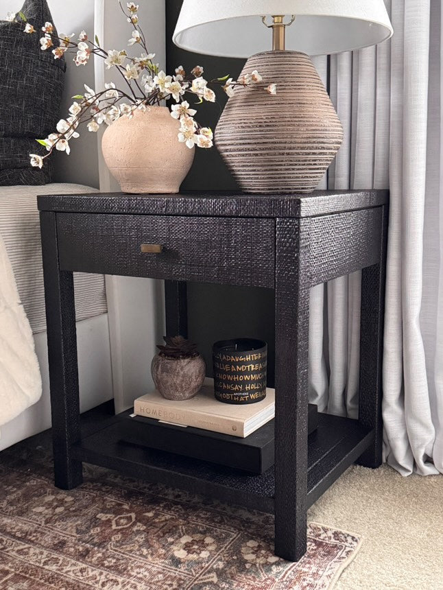Gia Raffia Wrapped Nightstand