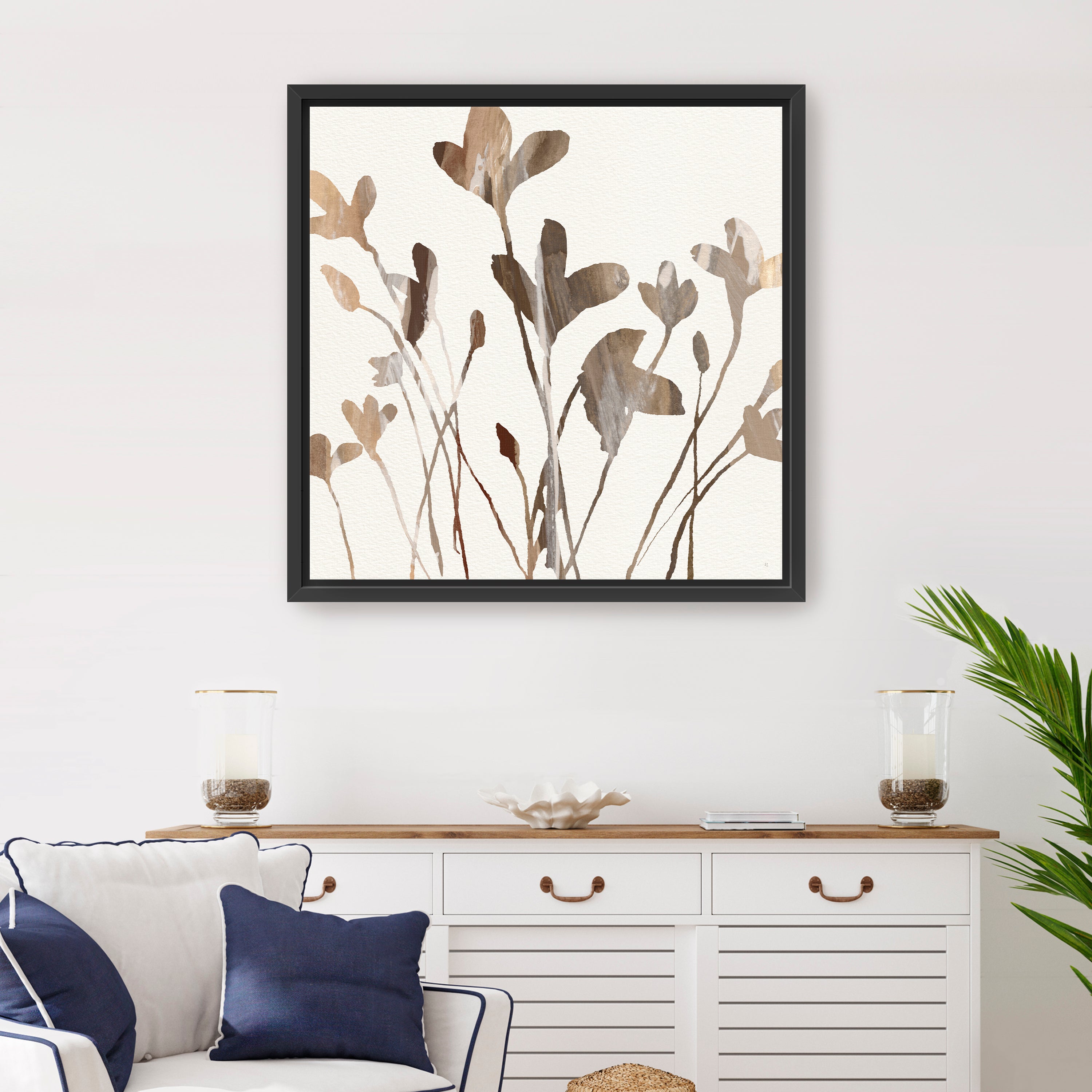 Lily Silhouette Canvas Giclee
