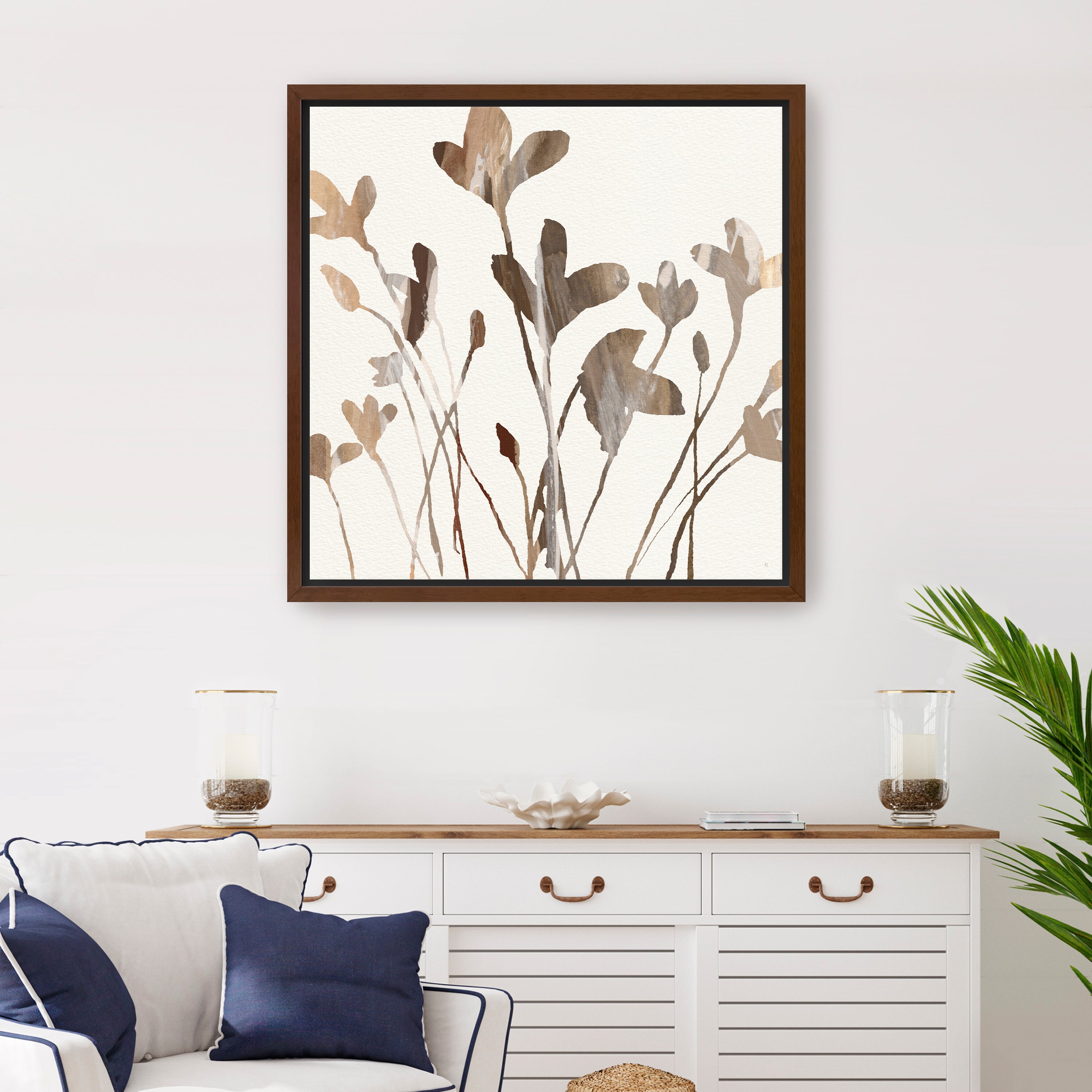 Lily Silhouette Canvas Giclee