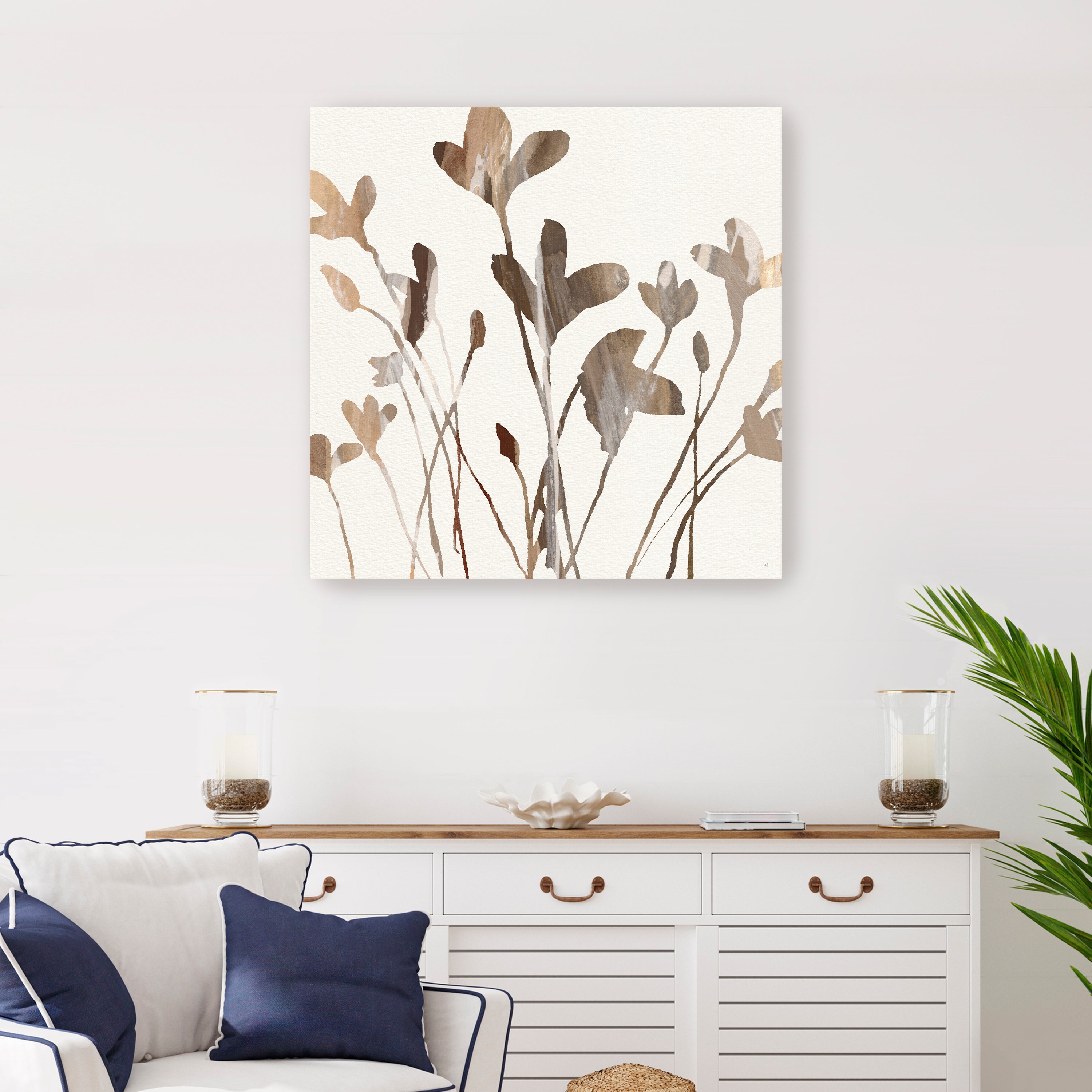 Lily Silhouette Canvas Giclee
