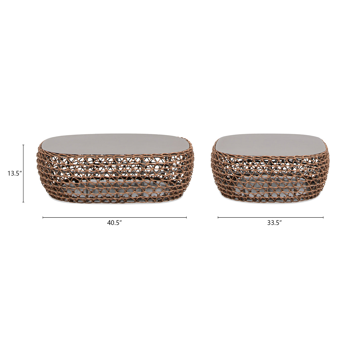 Willow Oval Wicker Patio Coffee Table