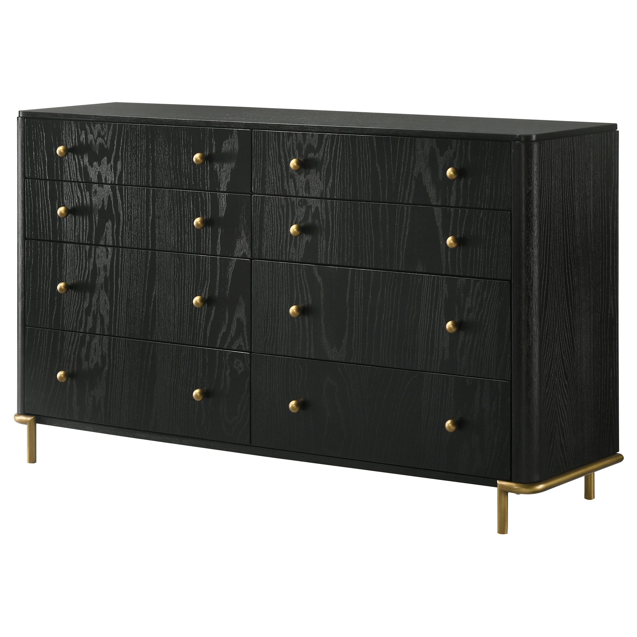 Anser Black 8-Drawer Dresser