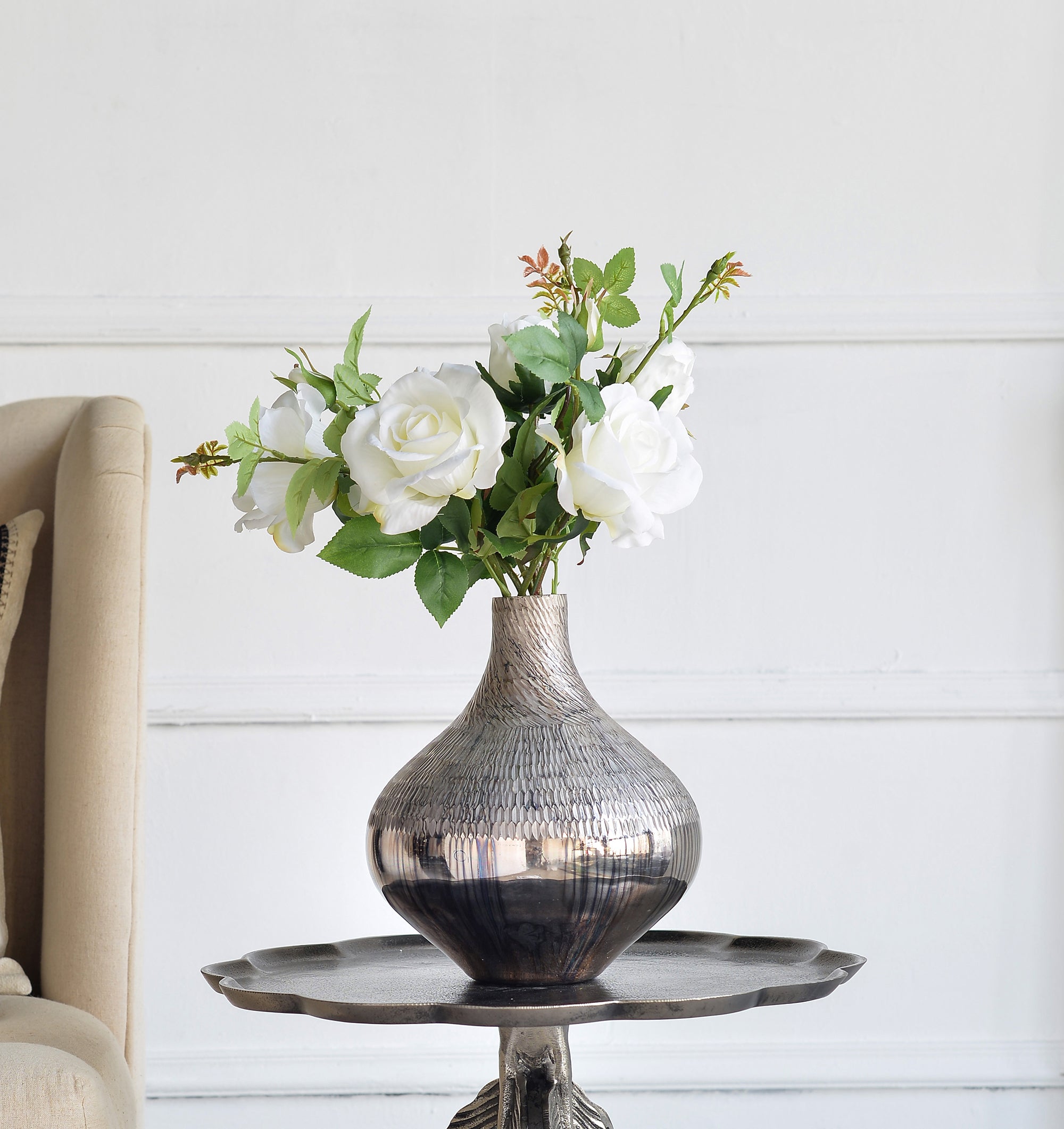 Silver Glass Vase