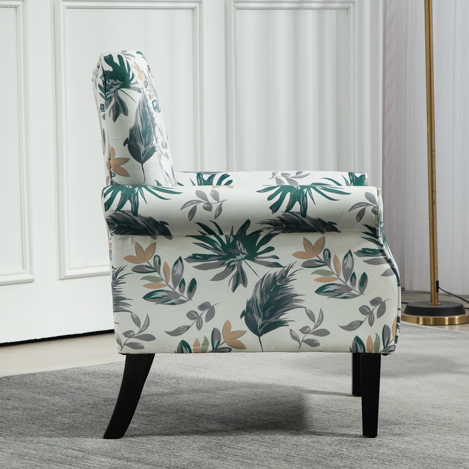 Mid-Century Modern Wingback Accent Chair