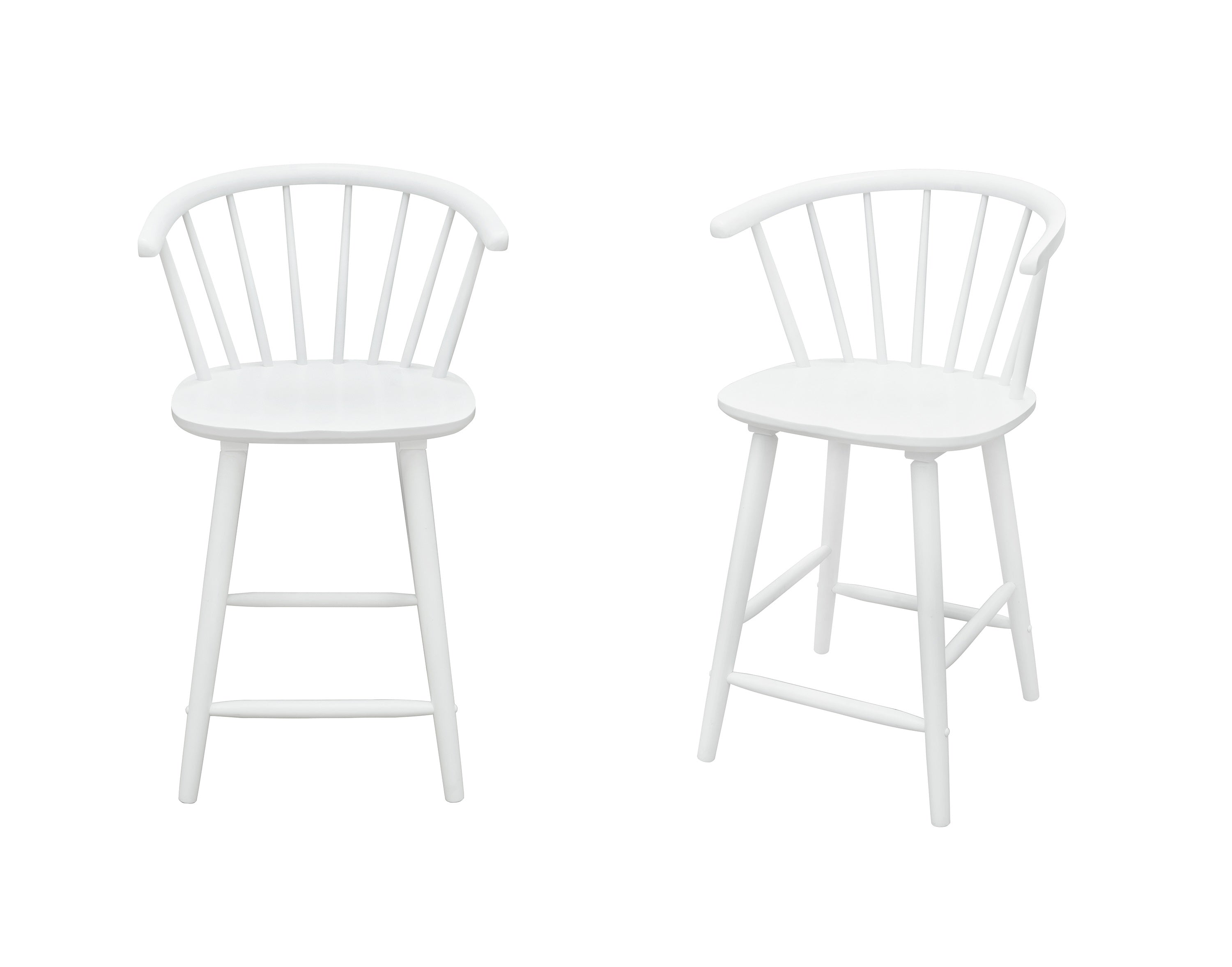 Spindle Back Wooden Counter Height Stool, Set of 2