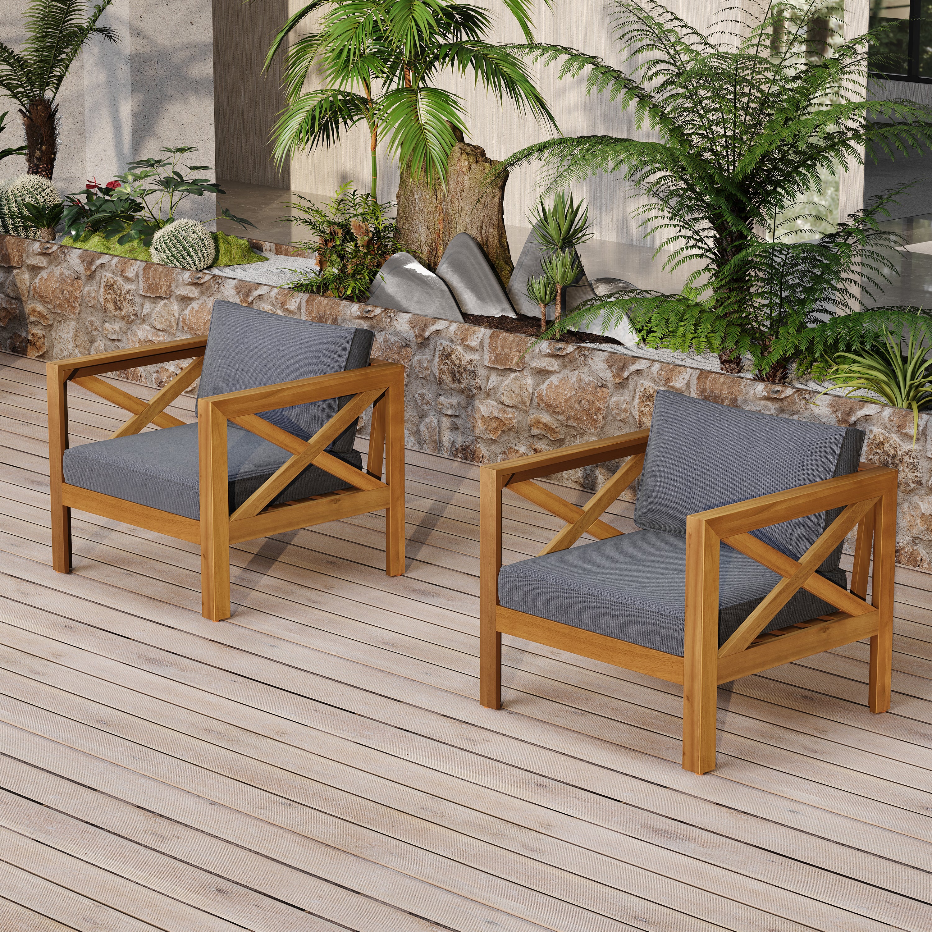 Brava Outdoor 3-Piece Patio Conversation Set