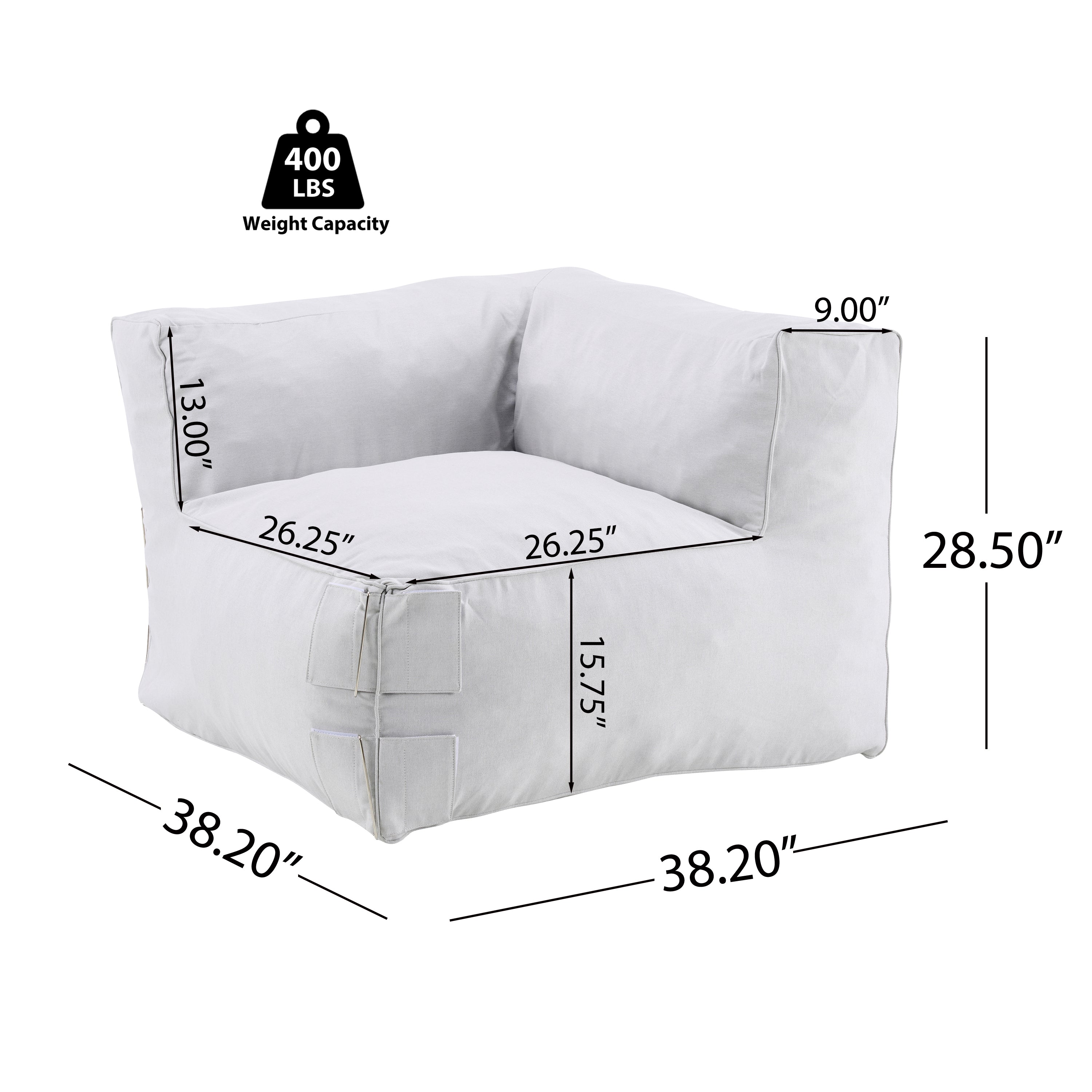 Nerissa Outdoor Patio Bean Bag Sofa Corner