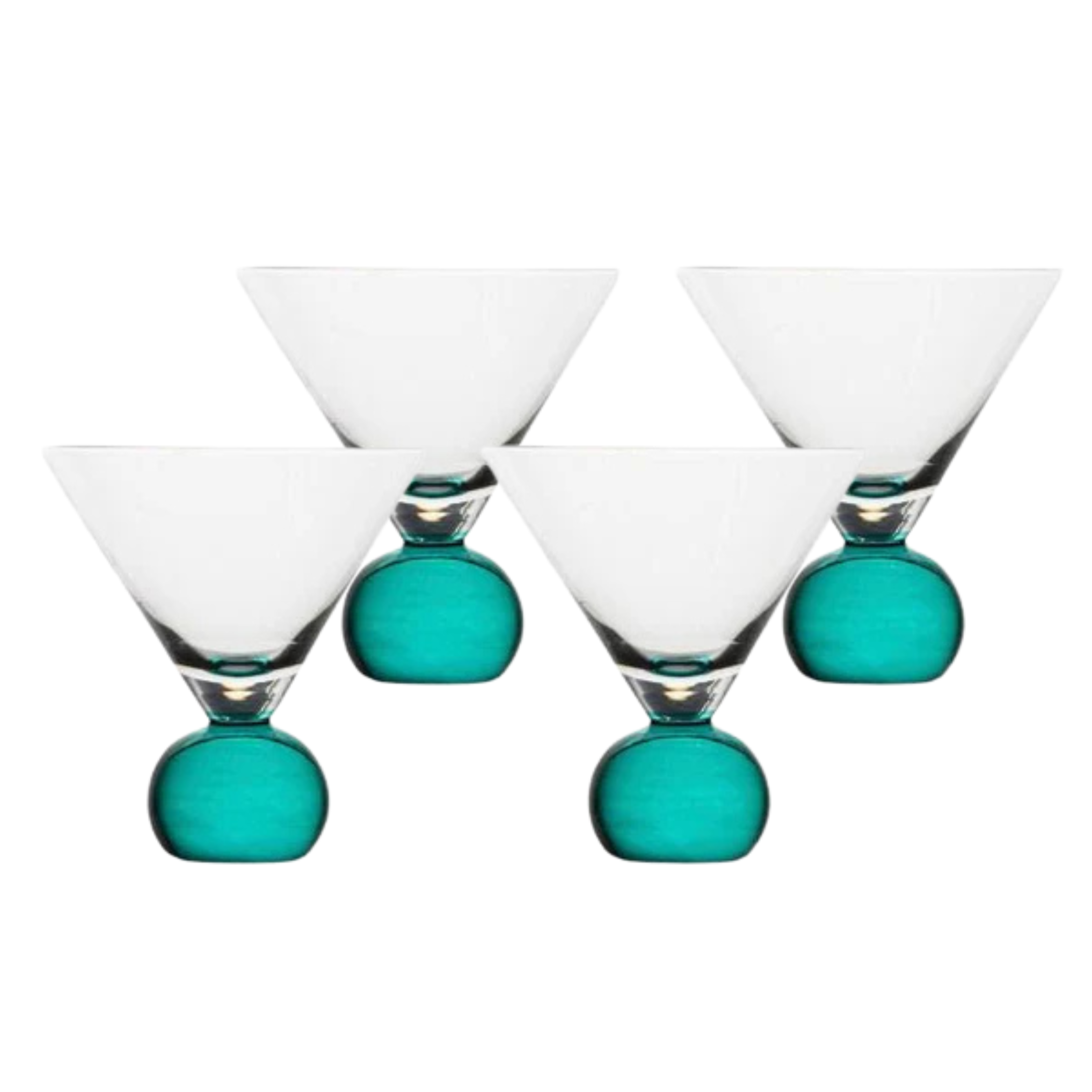 Spice Martini Glasses, Set of 4, Green