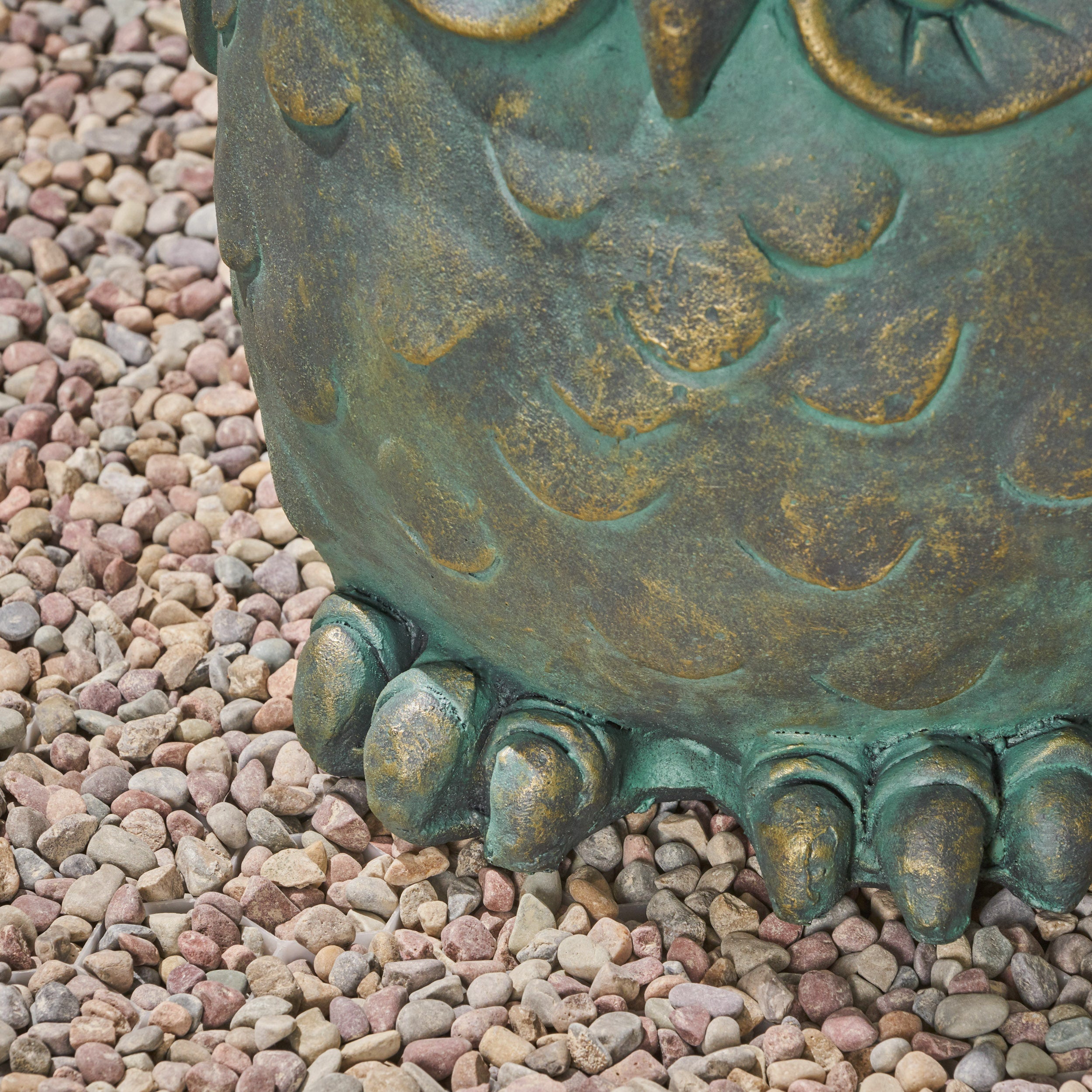 Outdoor Lightweight Concrete Owl Stool