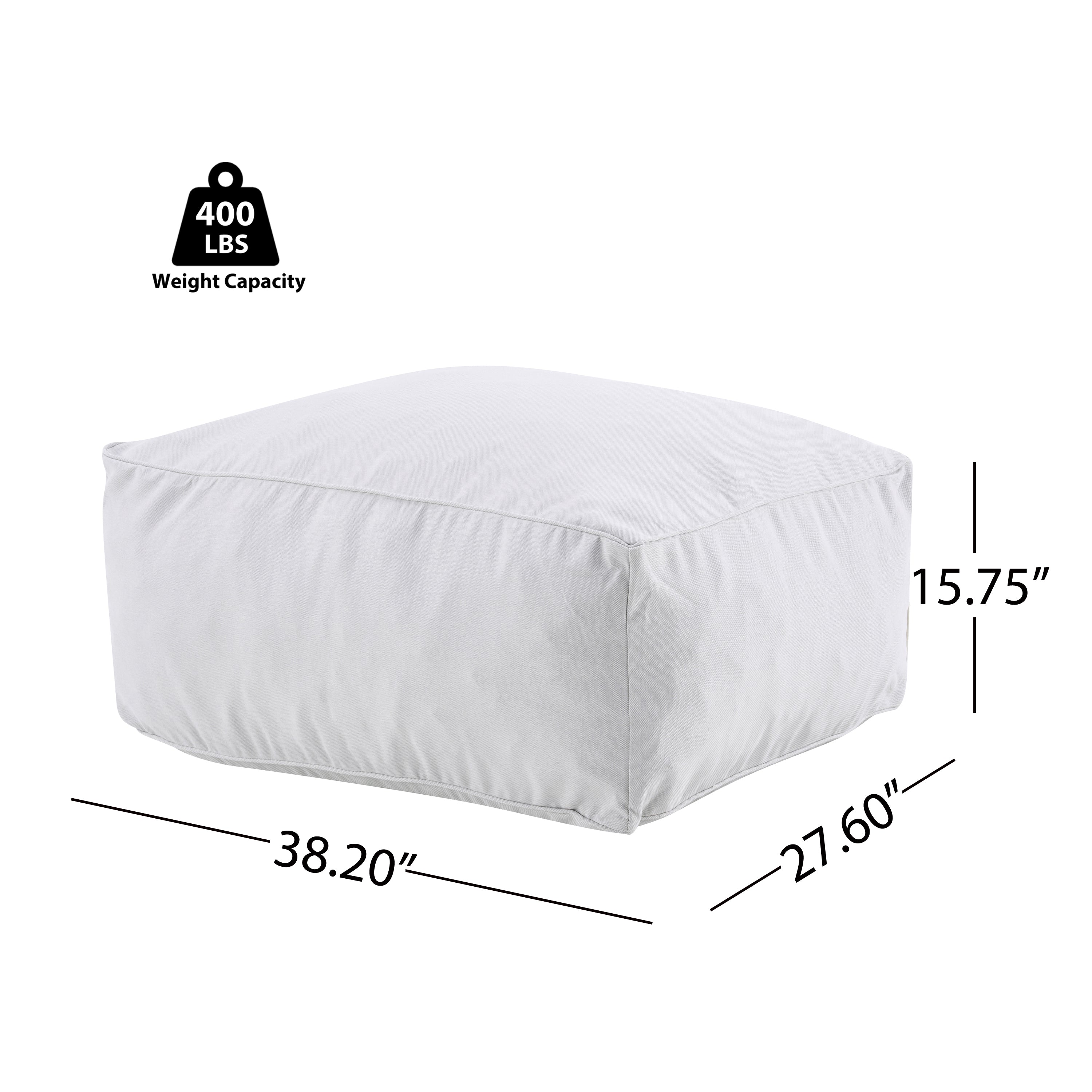 Nerissa Outdoor Patio Bean Bag Sofa Ottoman