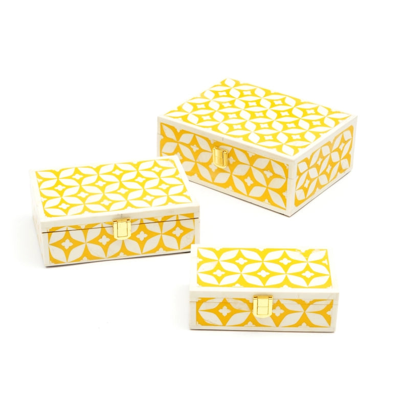 Gaynor Yellow Geometric Box