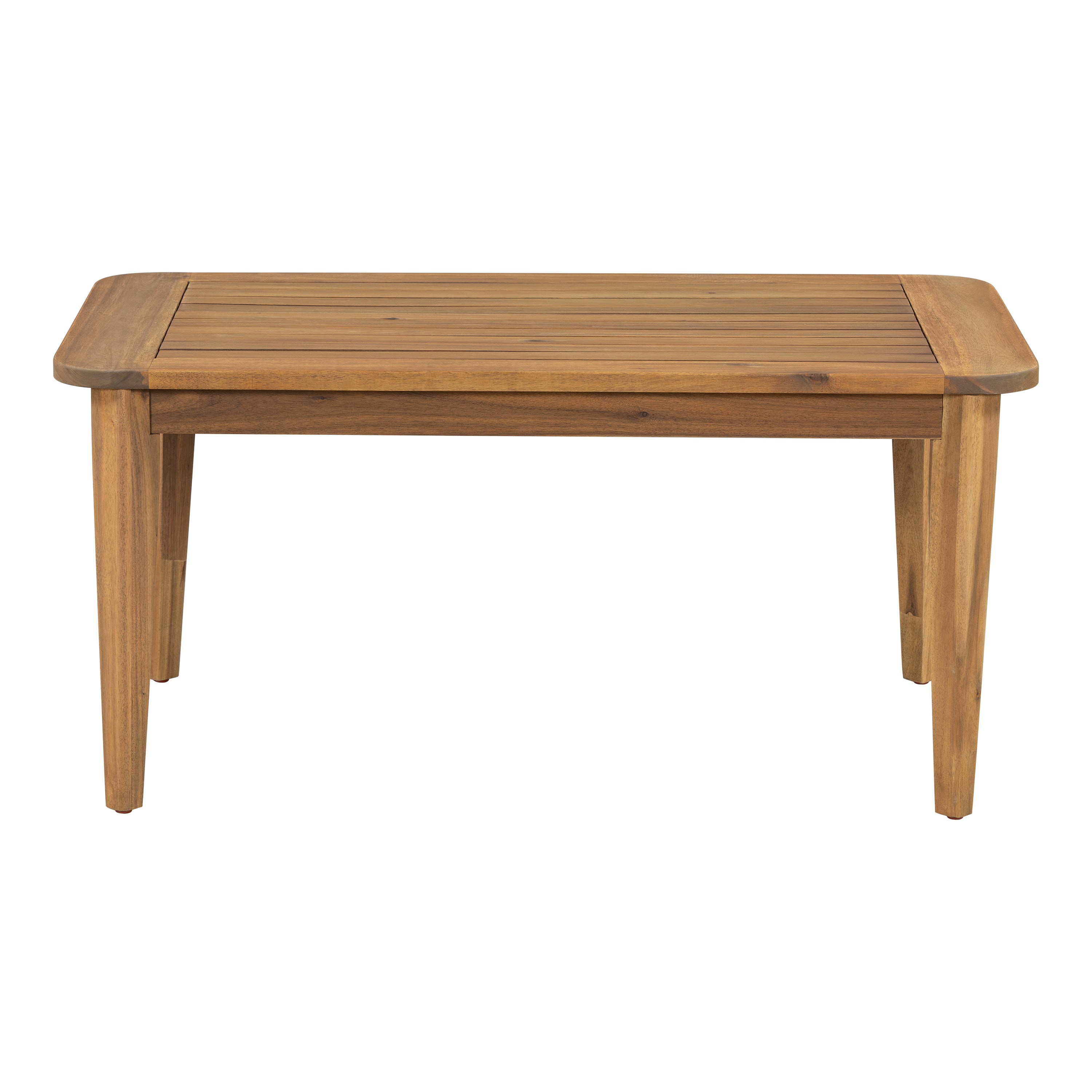 Wondered Outdoor Acacia Wood Coffee Table with Slatted Tabletop