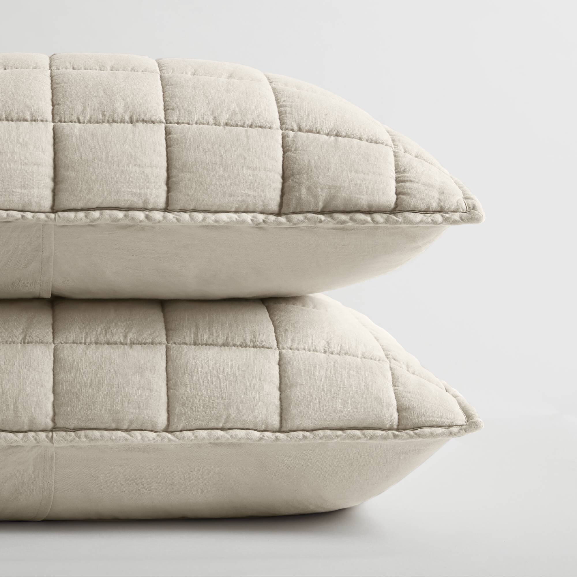 3 Piece Garment Washed French Linen Quilt Set