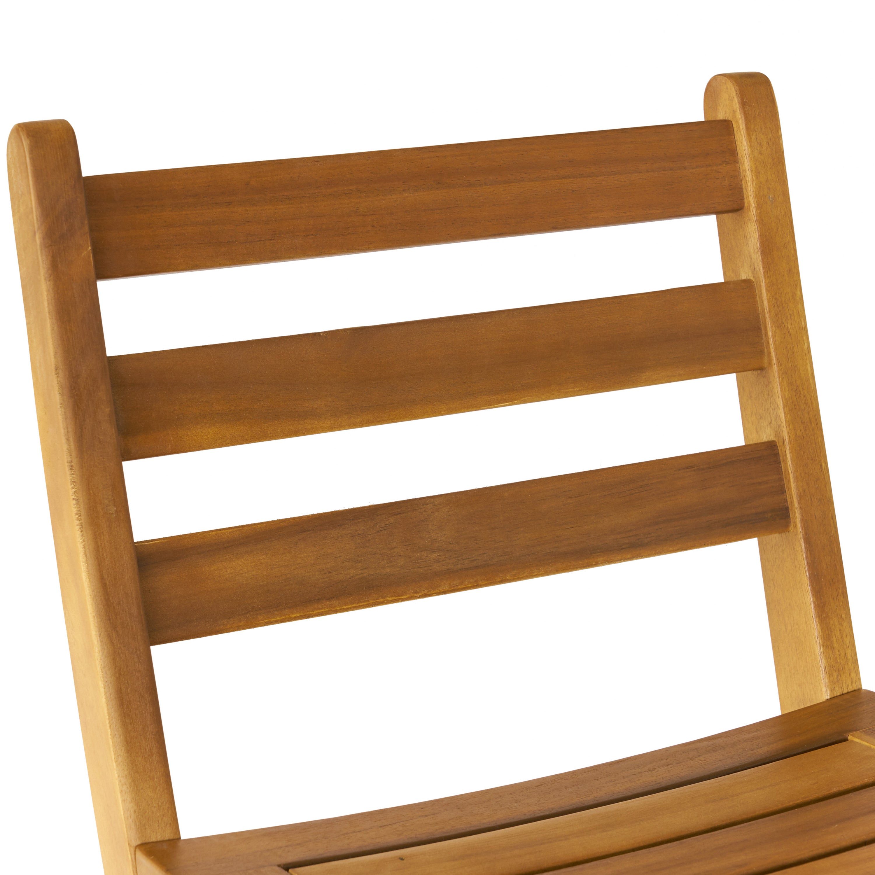 Outdoor Acacia Wood Folding Patio Barstool, Set of 2