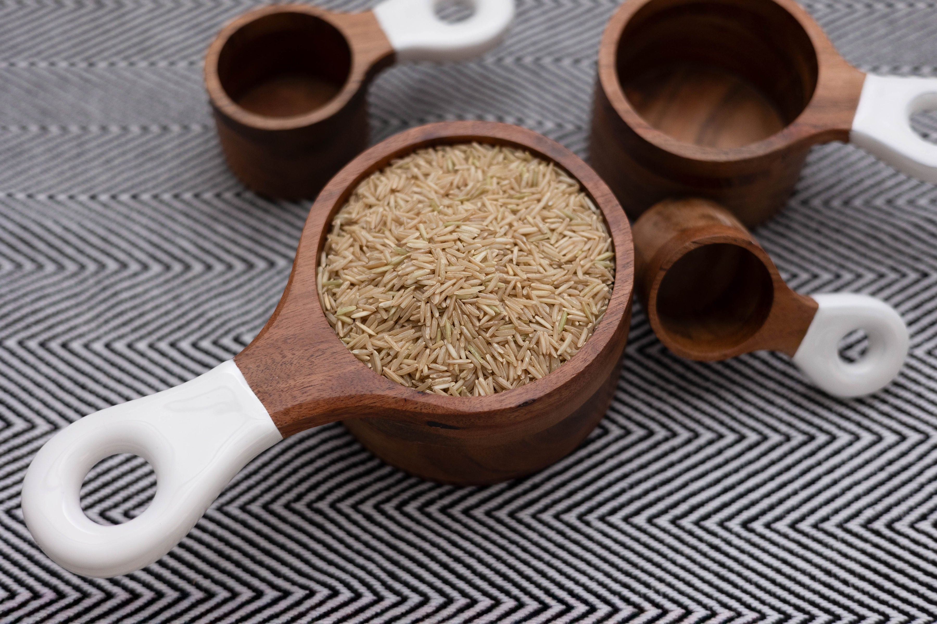 Jeanne Fitz Wood + White Collection Acacia Wood Measuring Cups