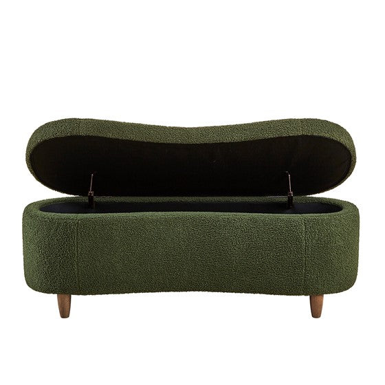 Gardenia Upholstered Flip Top Storage Bench with Solid Wood Legs
