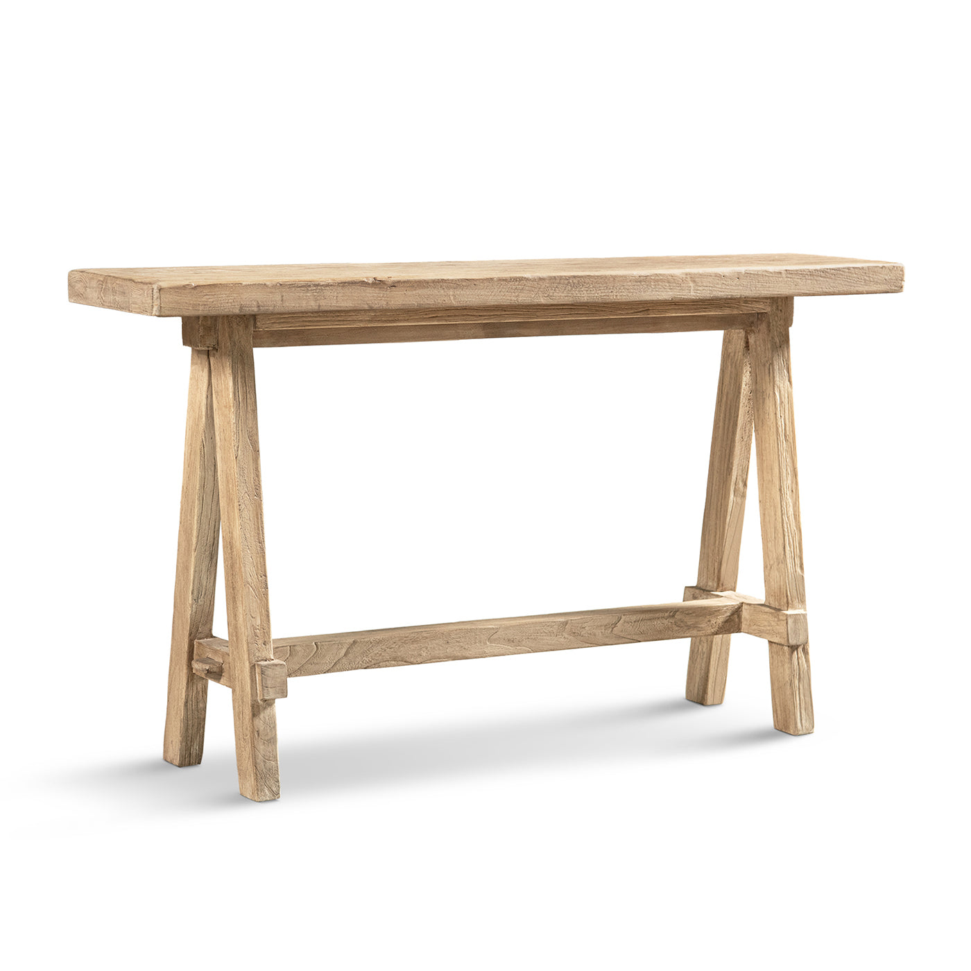 Hawthorne Solid Reclaimed Elm Trestle Console Table