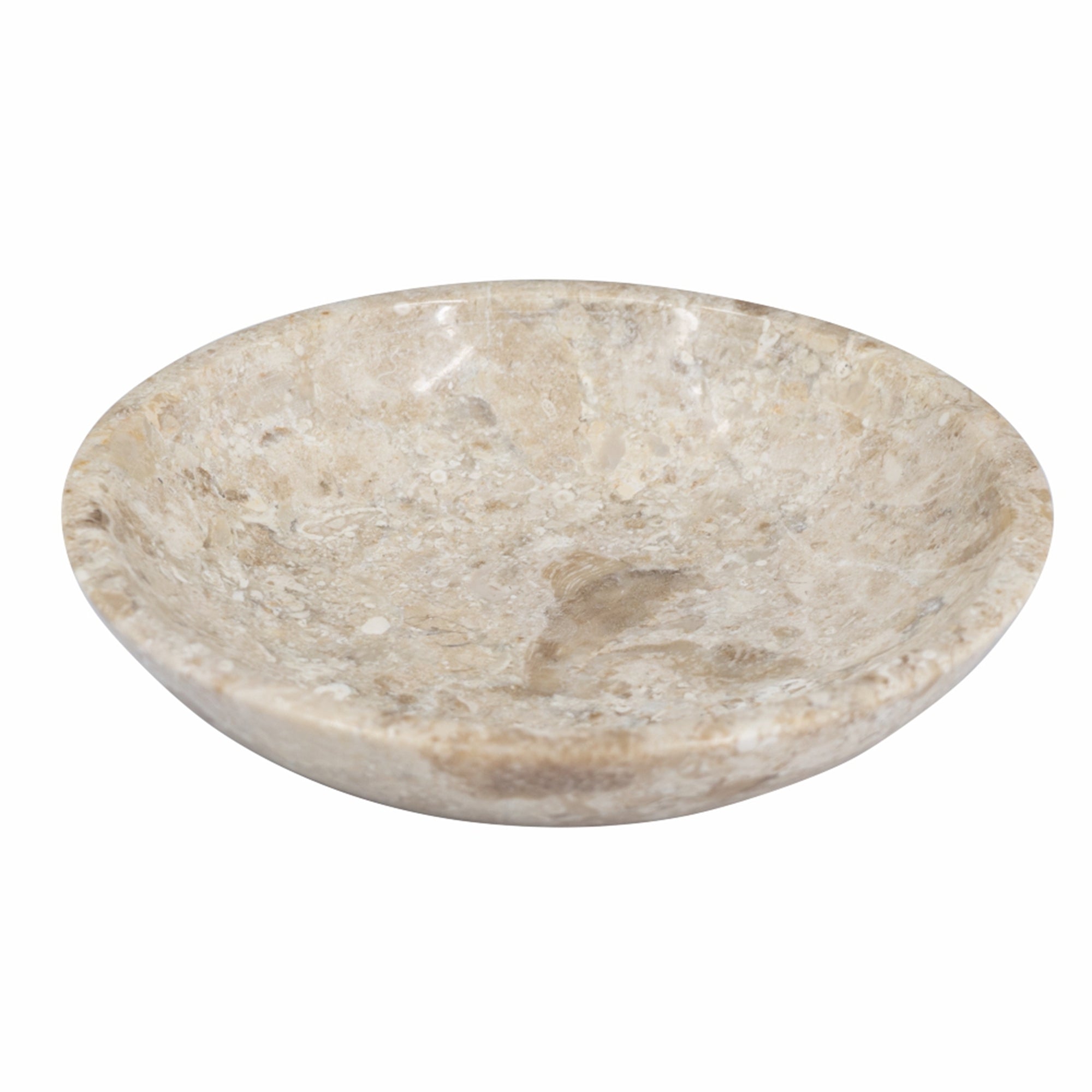 Round Marble Decorative Bowl, Cream