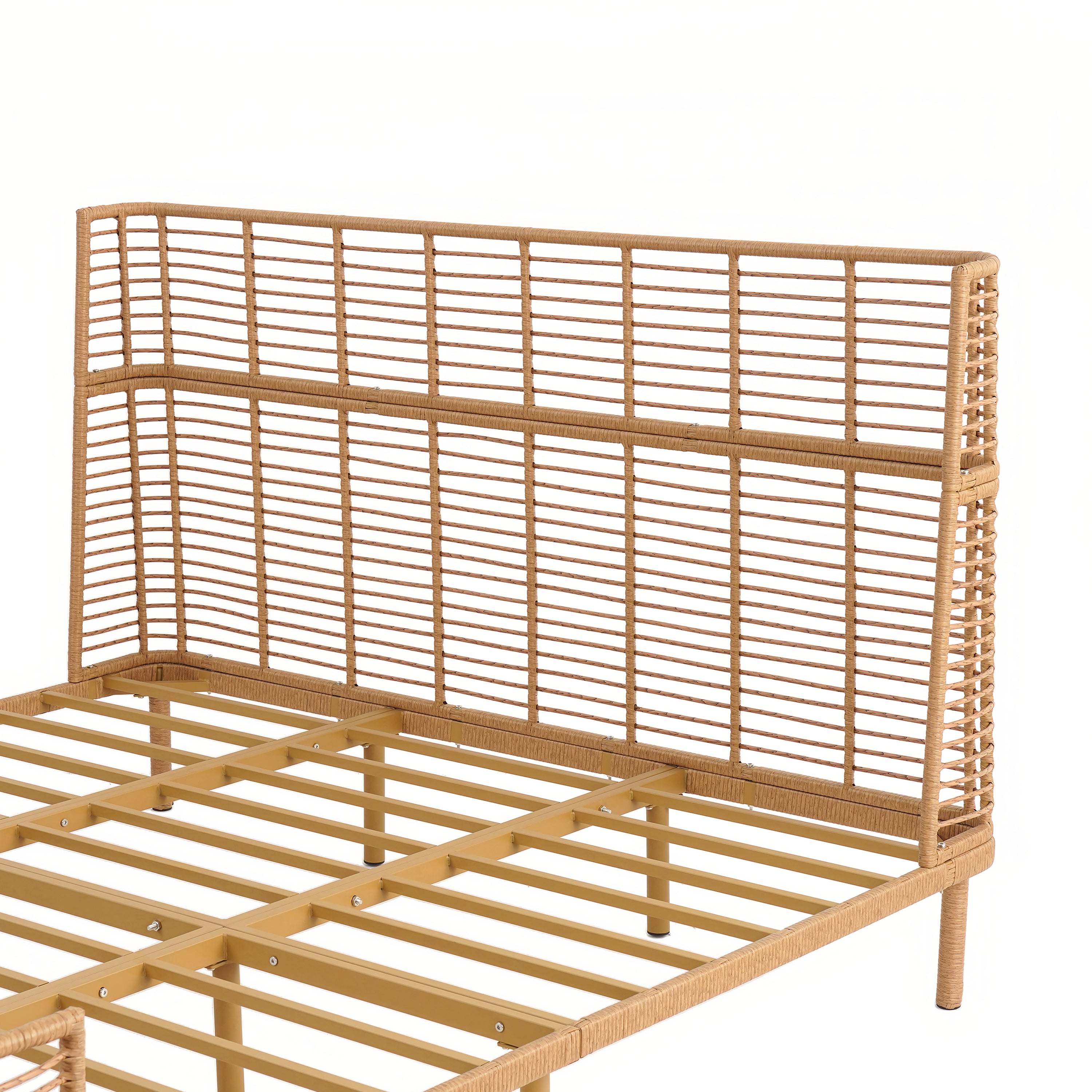 Wingback Rattan Bed