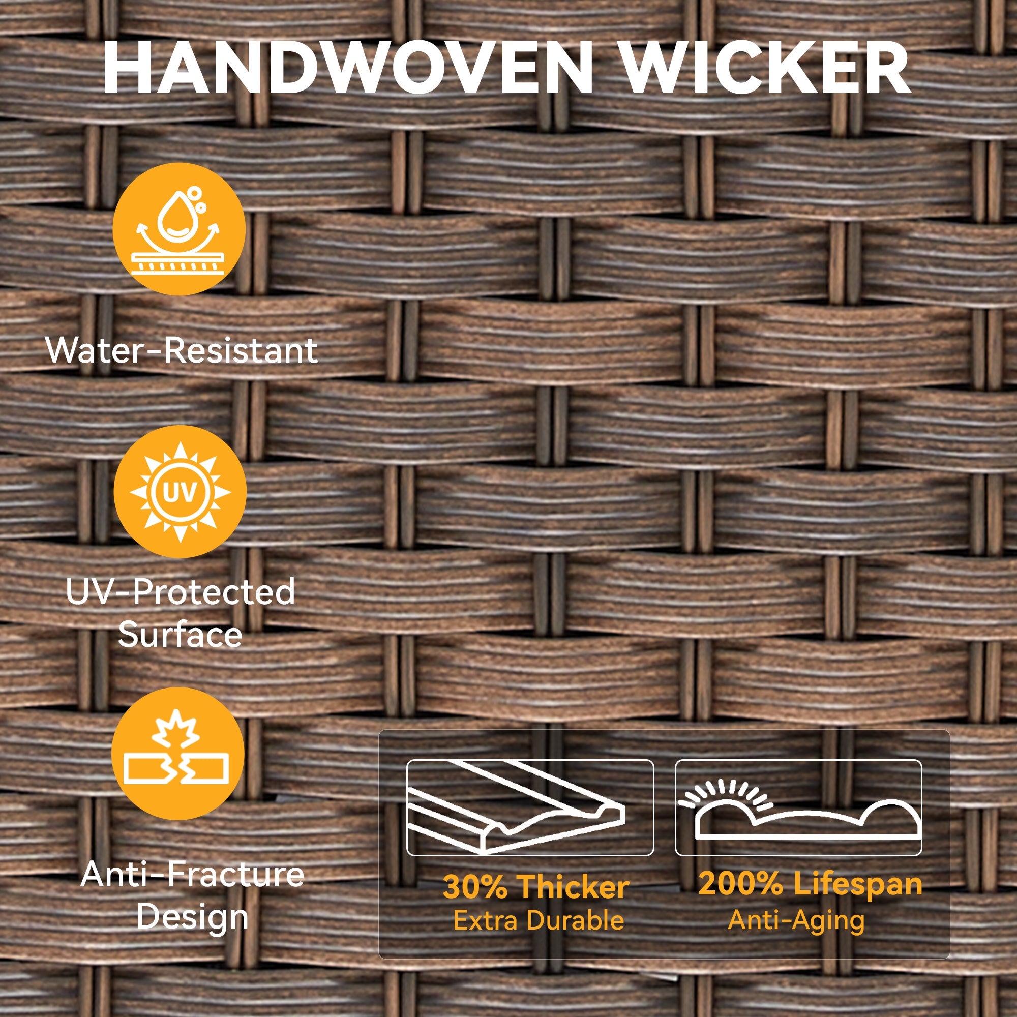 Marlowe Wicker 3 Piece Outdoor Furniture Set with Swivel Gliders