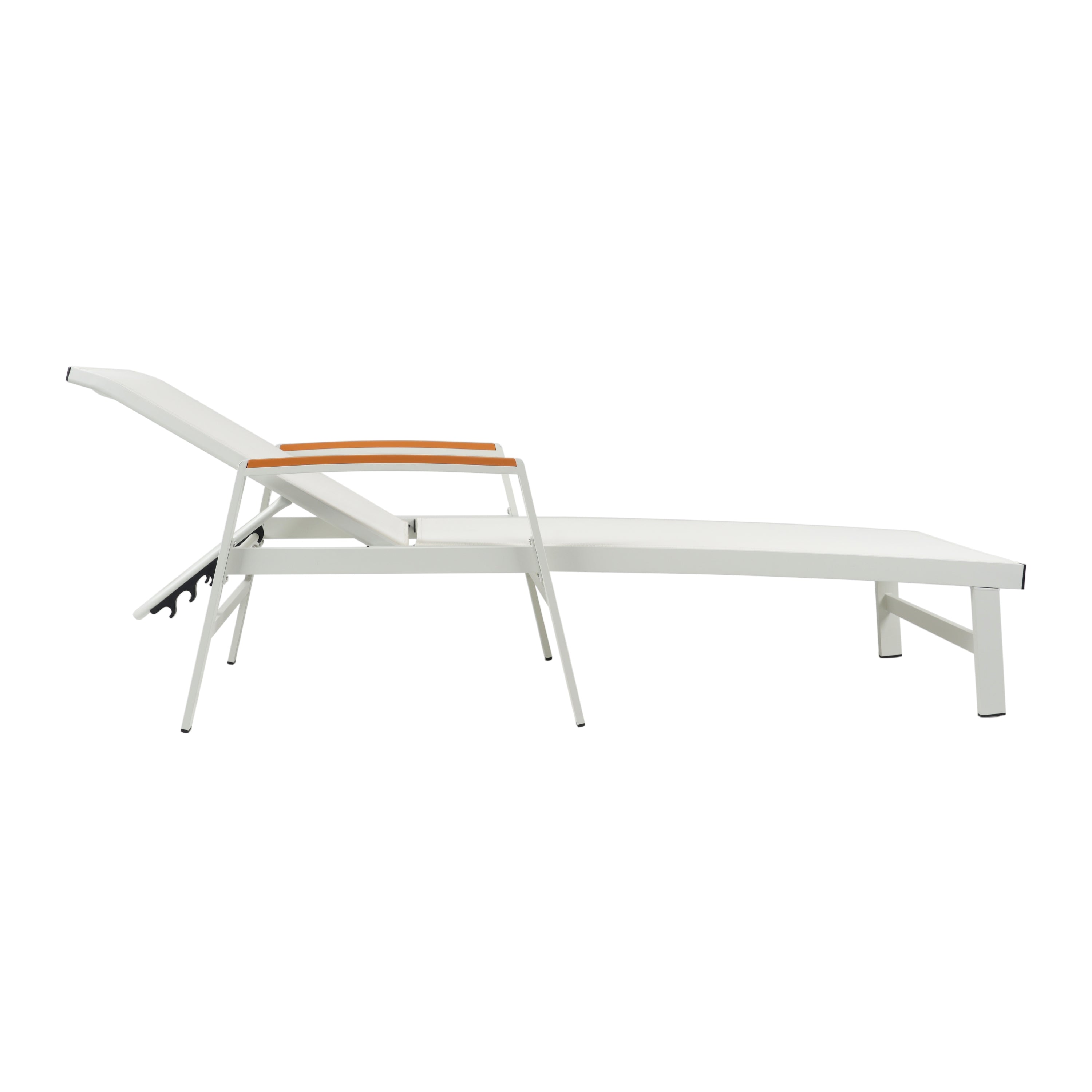 Wavellite Outdoor Chaise Lounges with Aluminum Frame and Mesh Seating