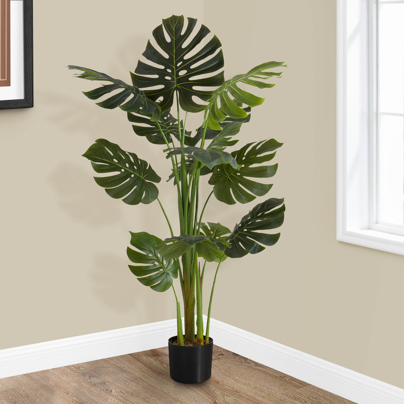 55" Tall Artificial Monstera Tree with Pot