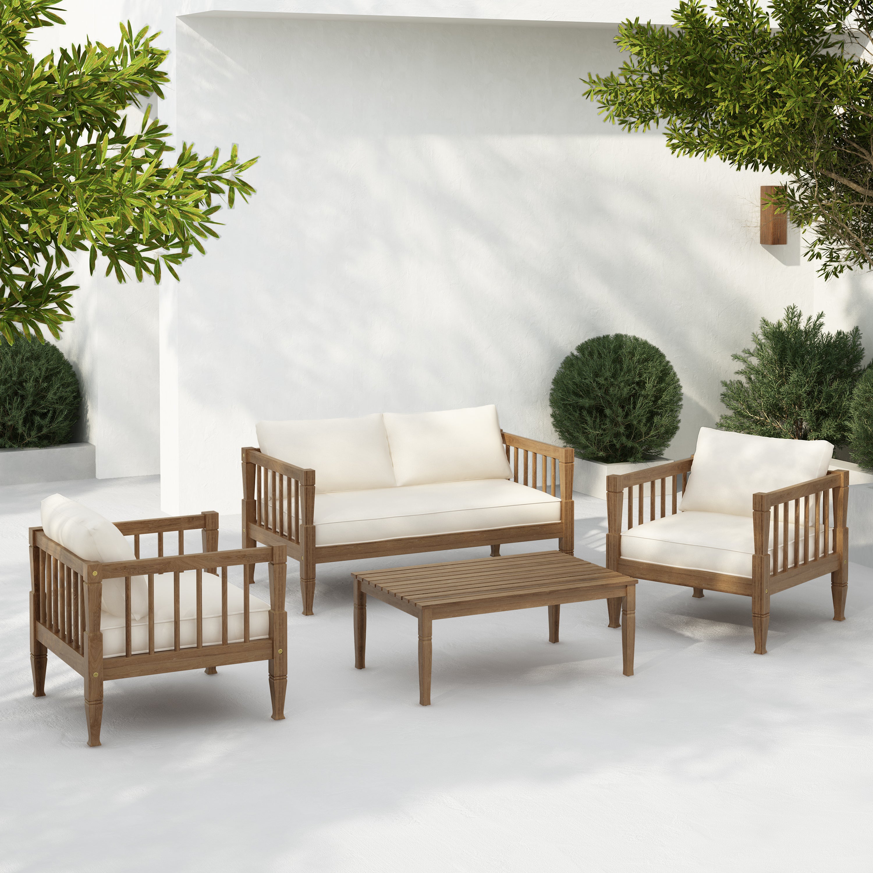 Banyan 4-Piece Patio Outdoor Furniture Set