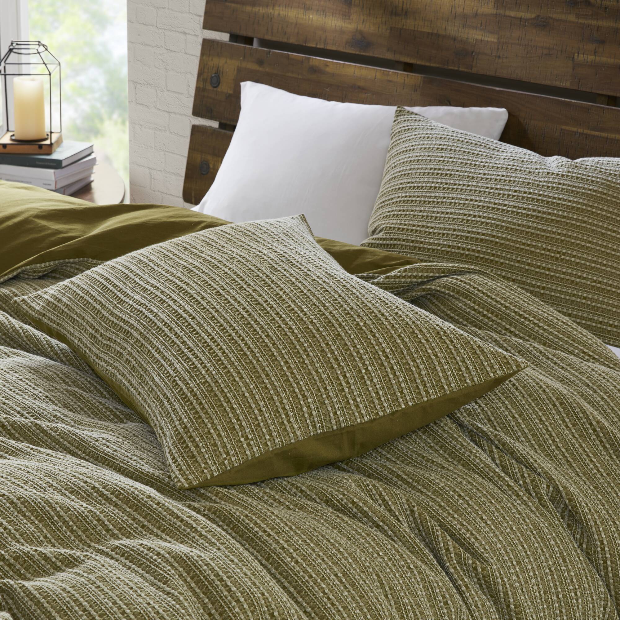 3P Piece Waffle Washed Comforter Set