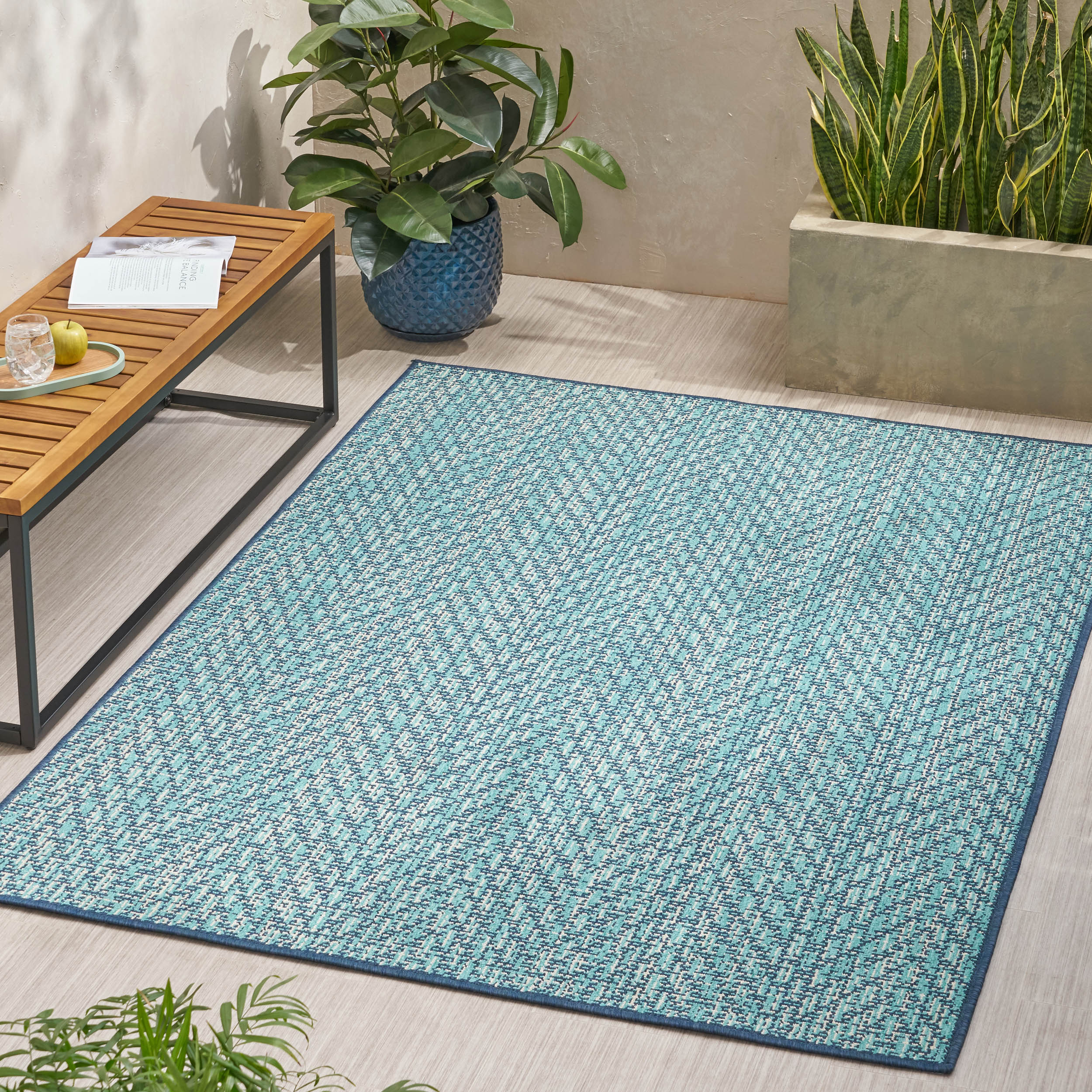 63" Outdoor Polypropylene Rug