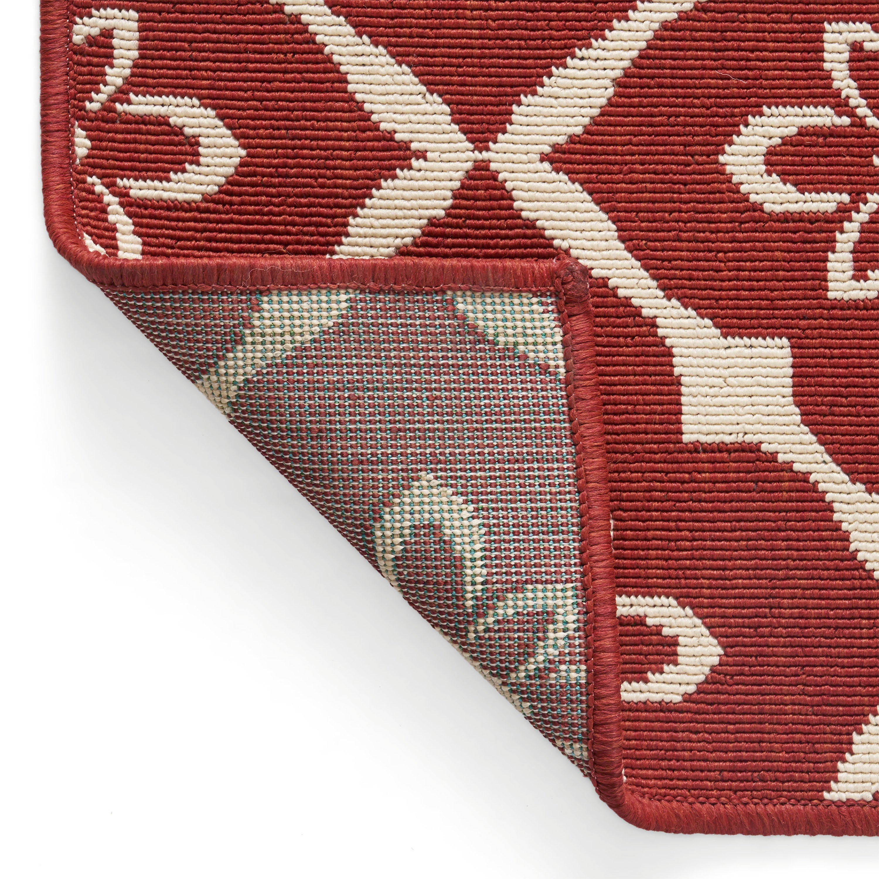 84"x63" Outdoor Rug with Loop Pile Texture and Rectangle Shape