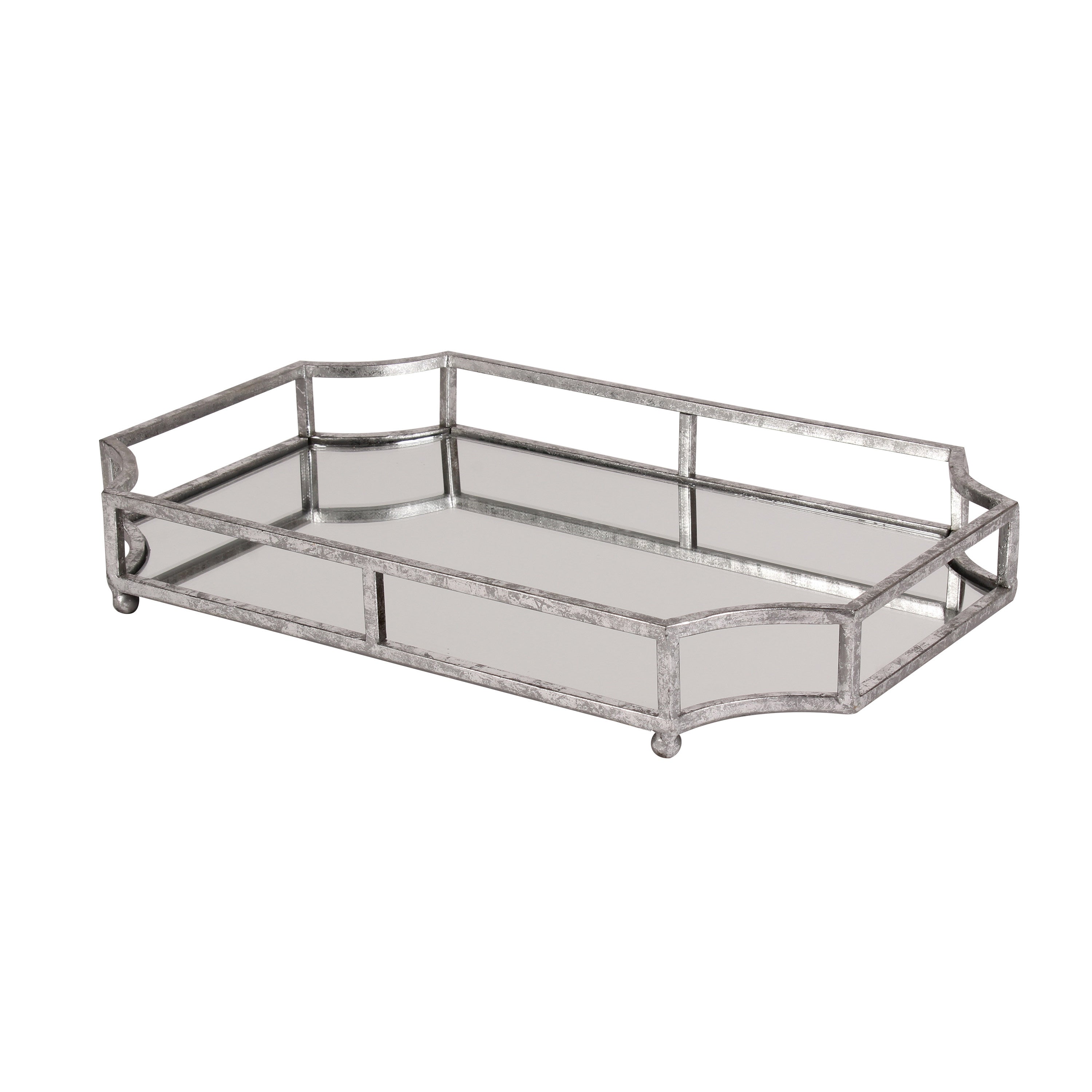 Ciel Metal Mirrored Scalloped Decorative Tray