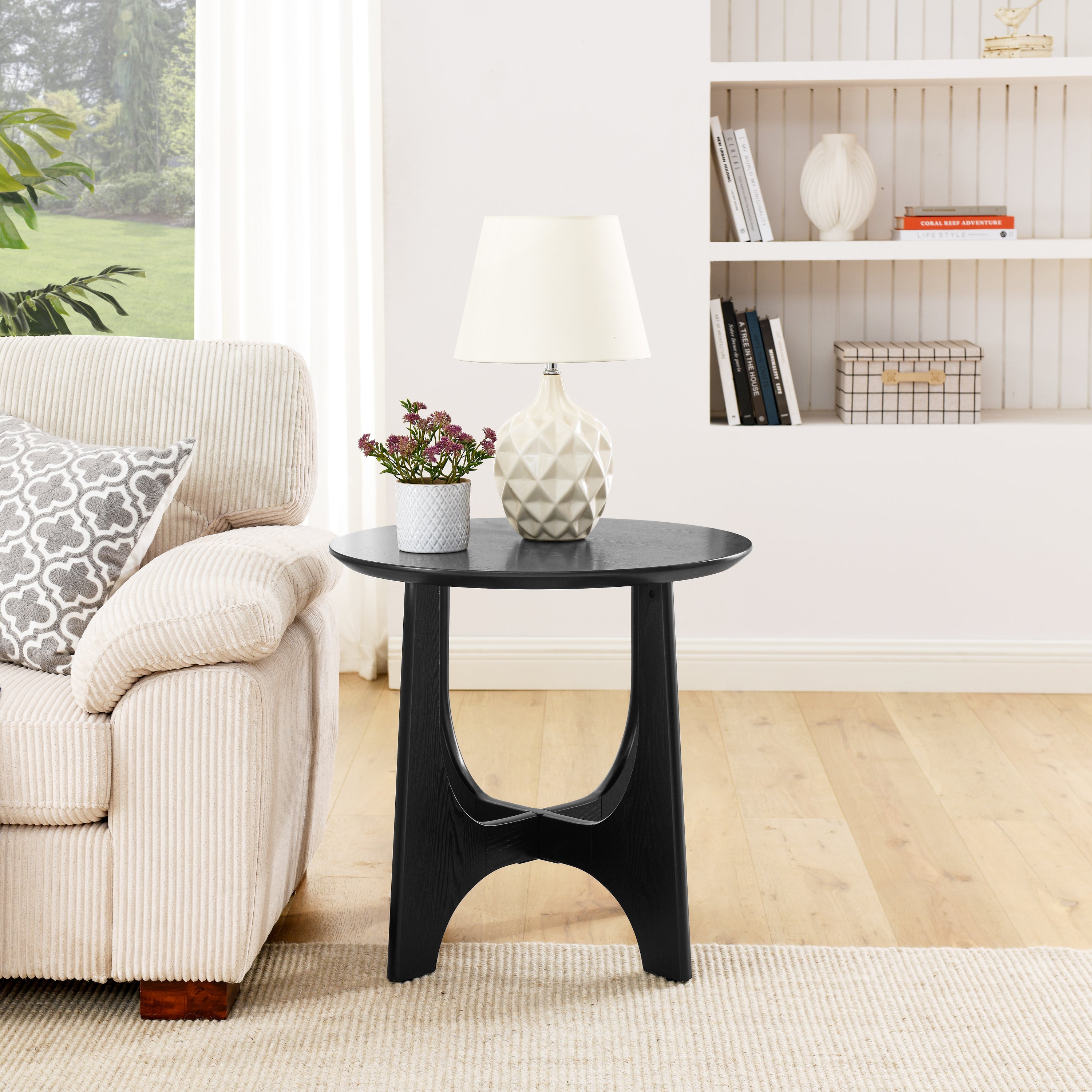 Criss Cross Base Accent Table