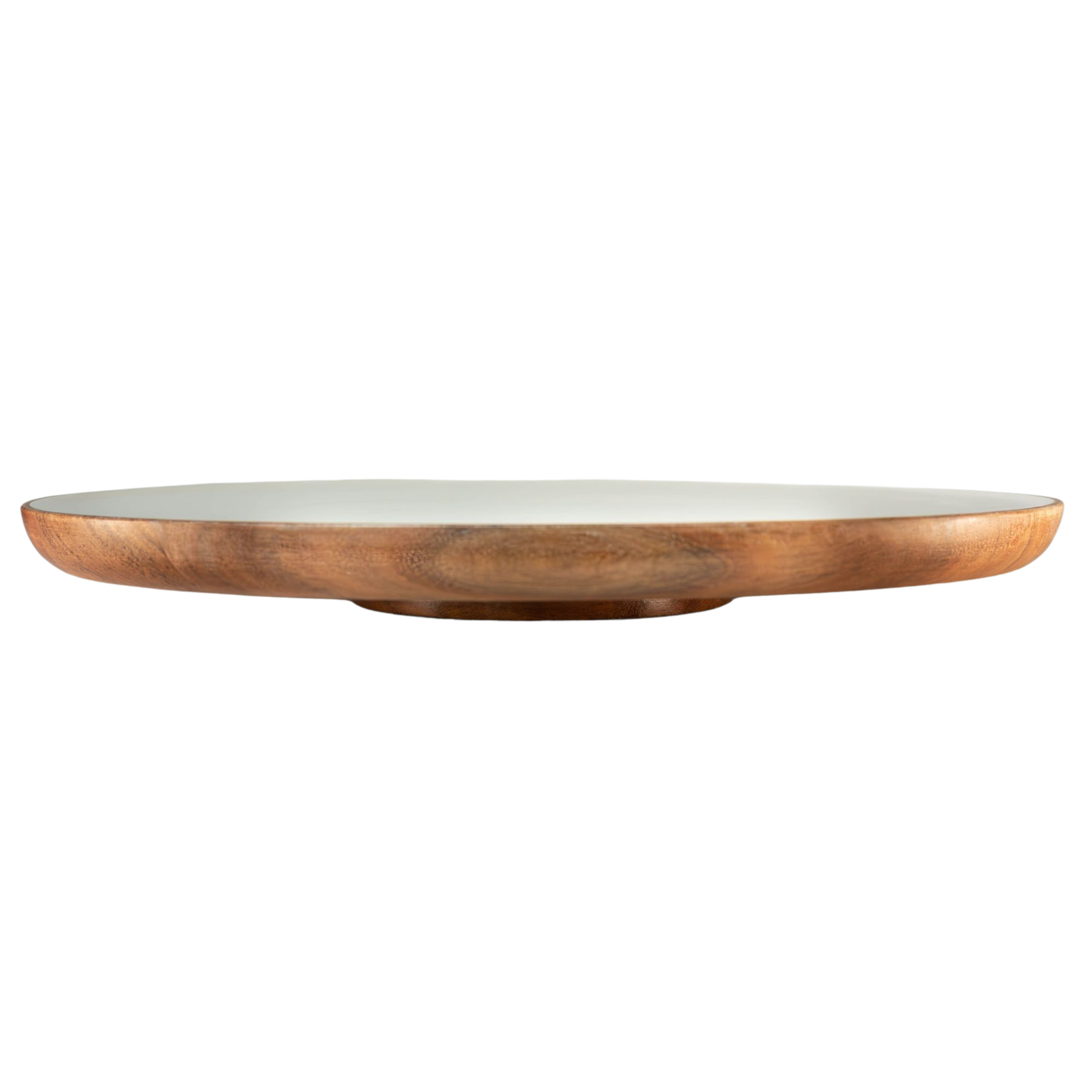 Jeanne Fitz Wood + White Collection Acacia Wood Lazy Susan, 16 inches
