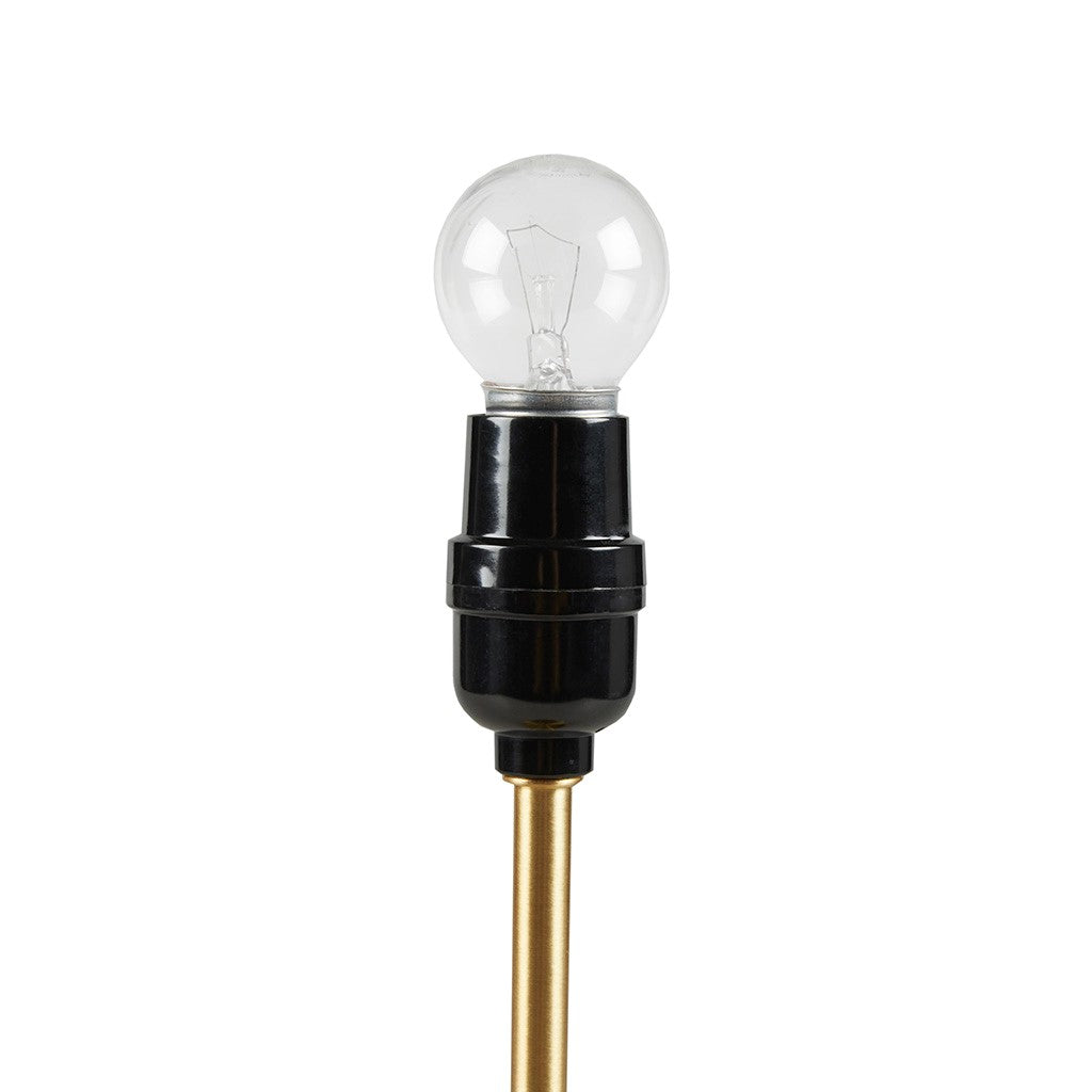 Table Lamp with Pleated Design and Metal Base
