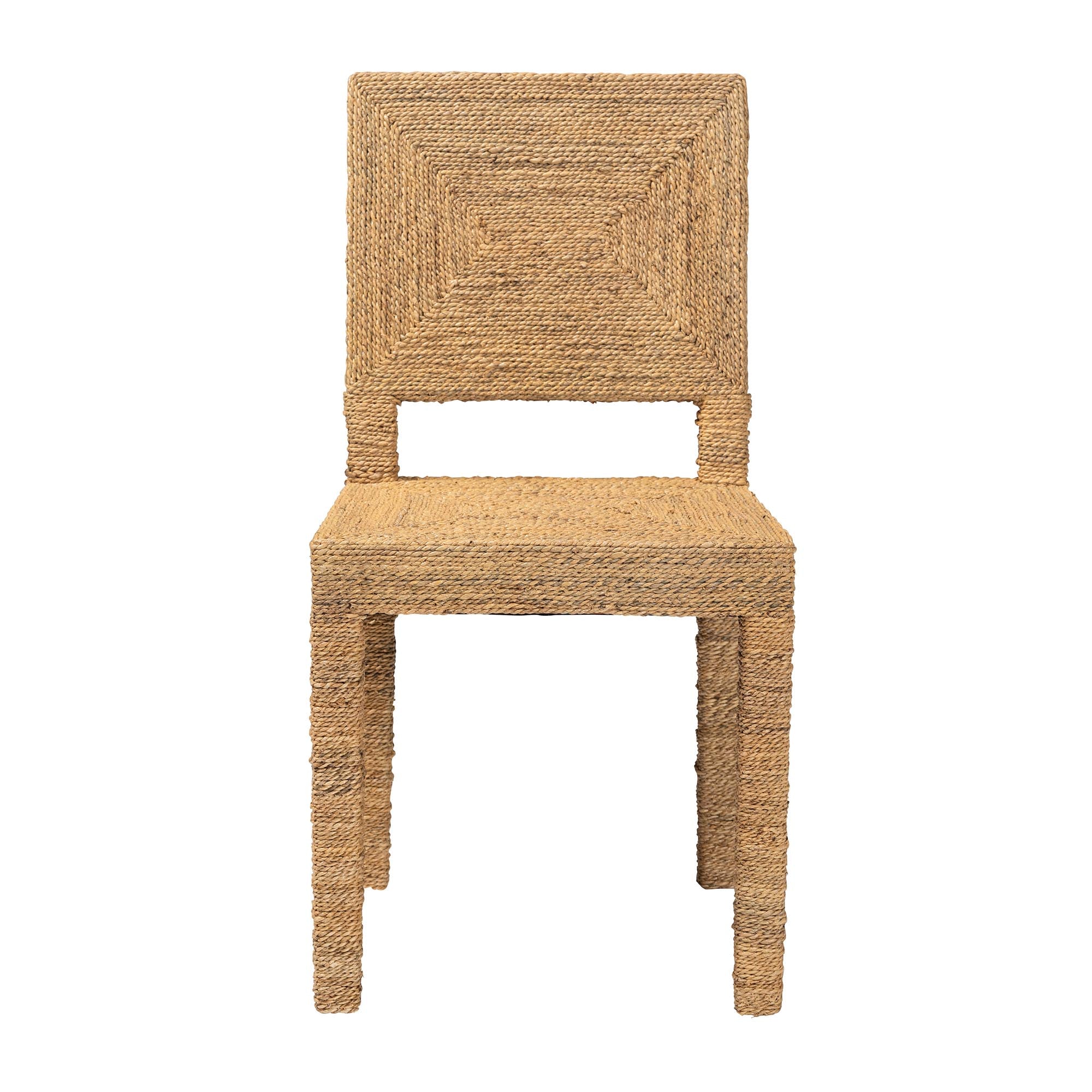 Harper Seagrass and Mahogany Wood Dining Chair