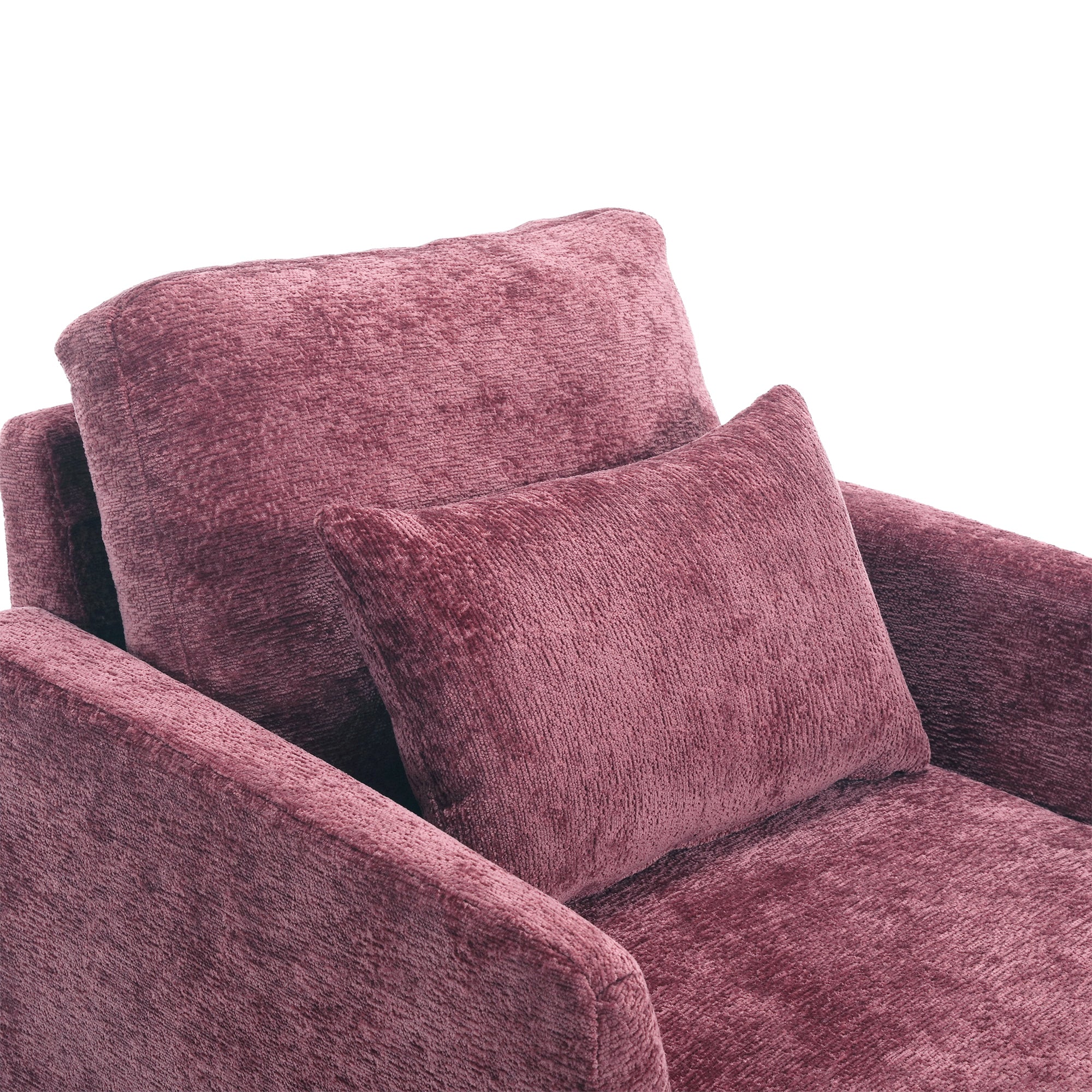 Chenille Tufted Upholstered Club Accent Chair