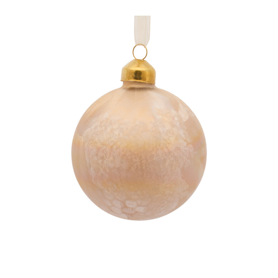 Gold Brushed Ball Ornament, Set of 6