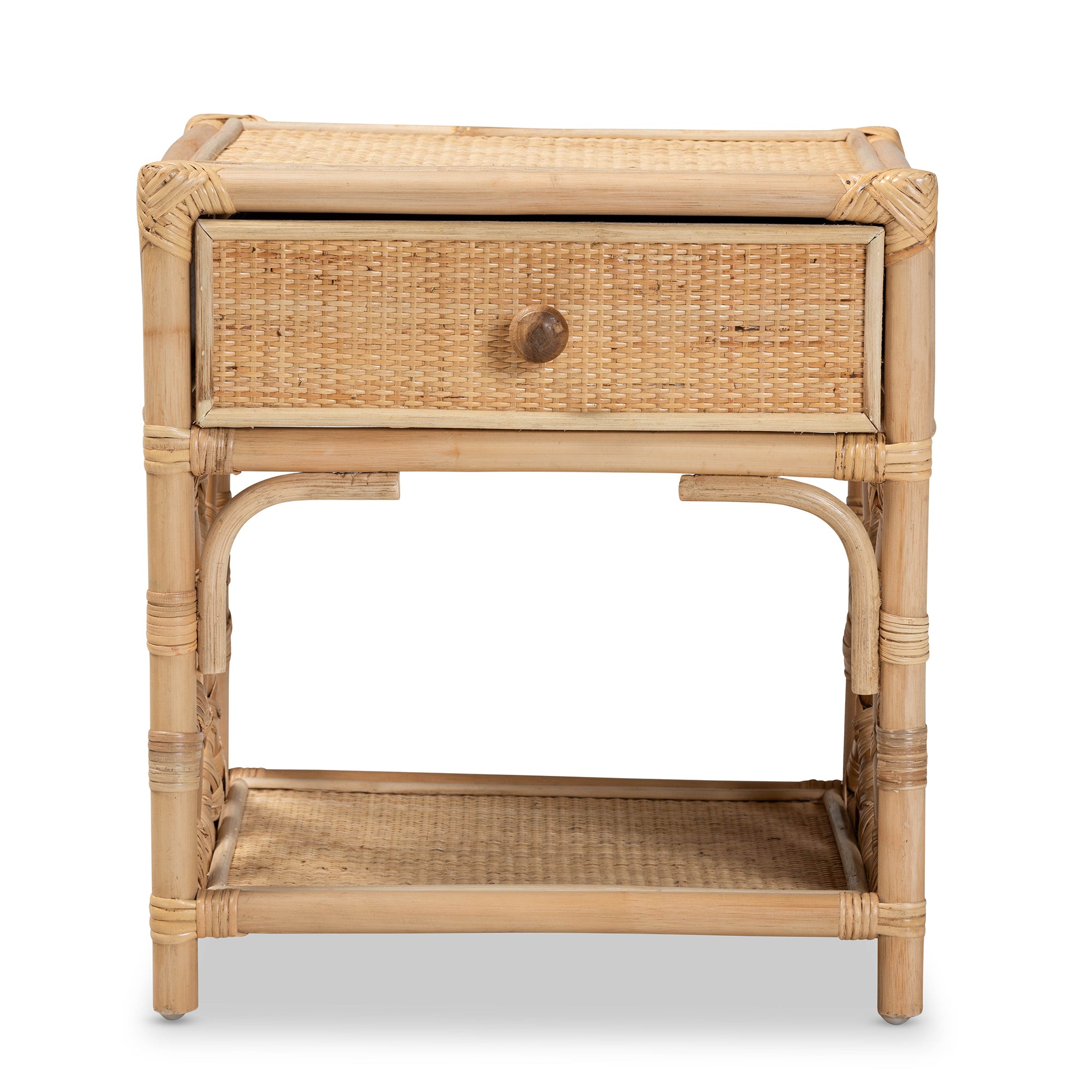Luella Rattan 1-Drawer Nightstand