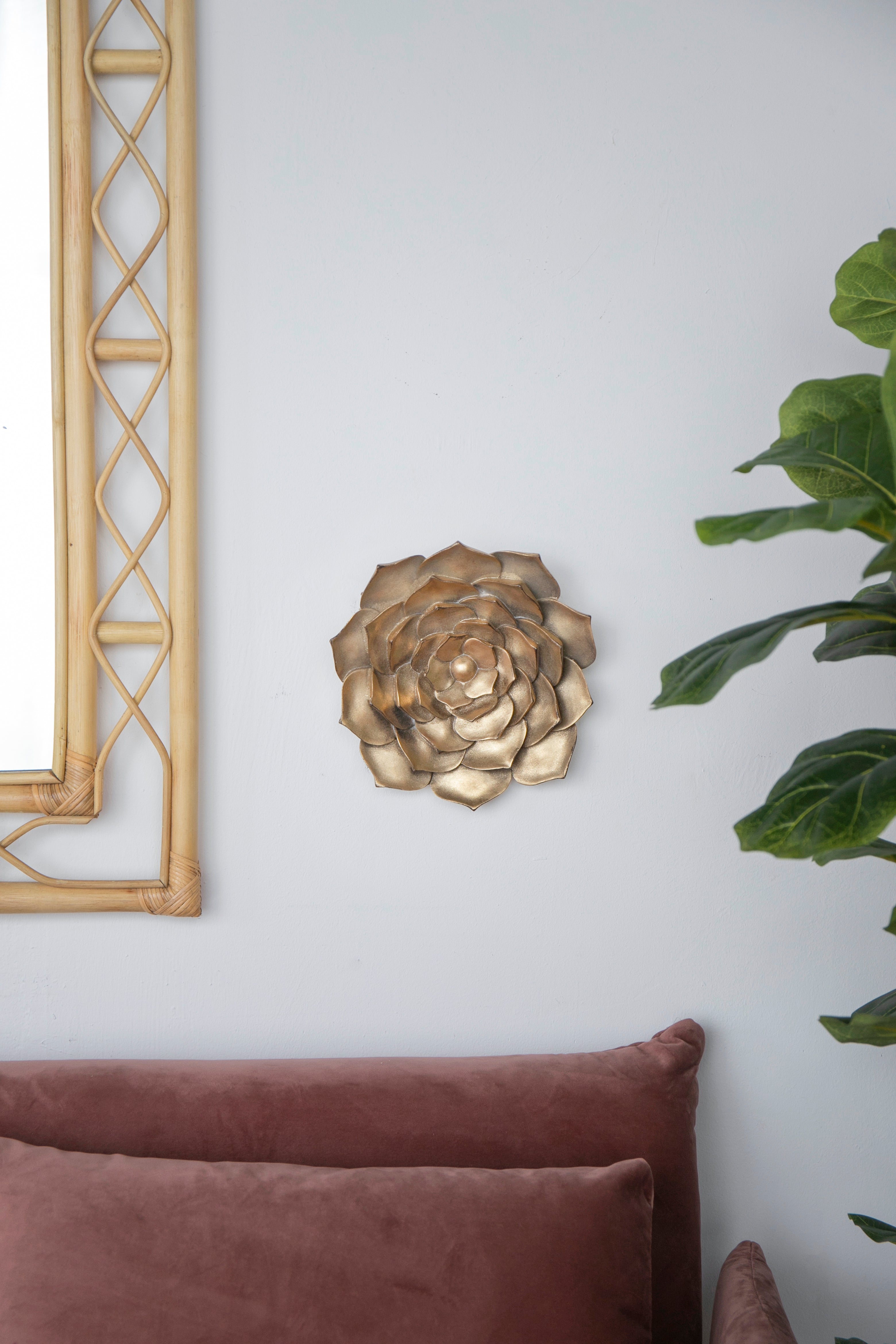 Blossomz Succulent Wall Plaque with Flower Design