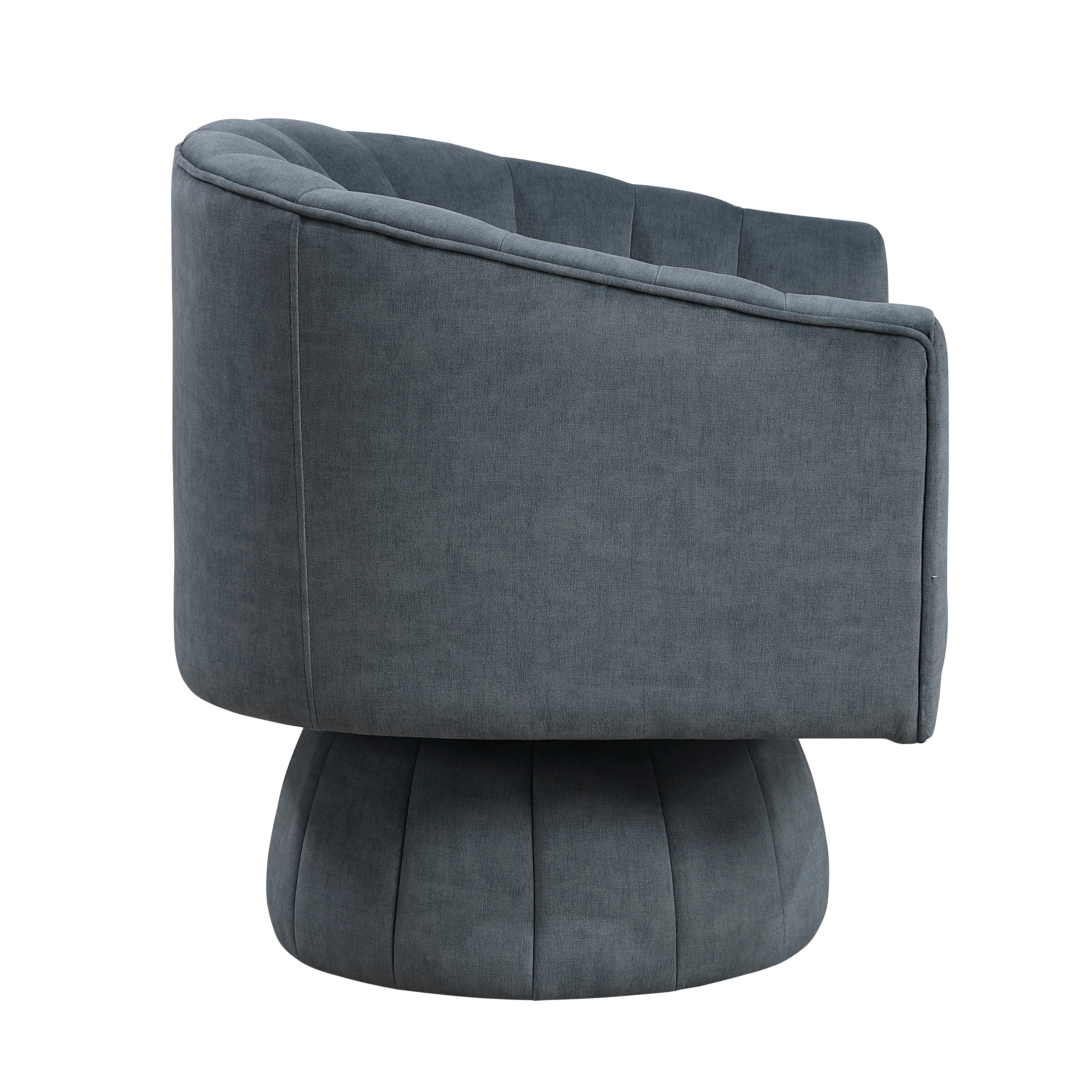 Dark Green Velvet Accent Chair Modern Luxury Living Room Furniture, 1pc Swivel Chair Comfortable Barrel Back
