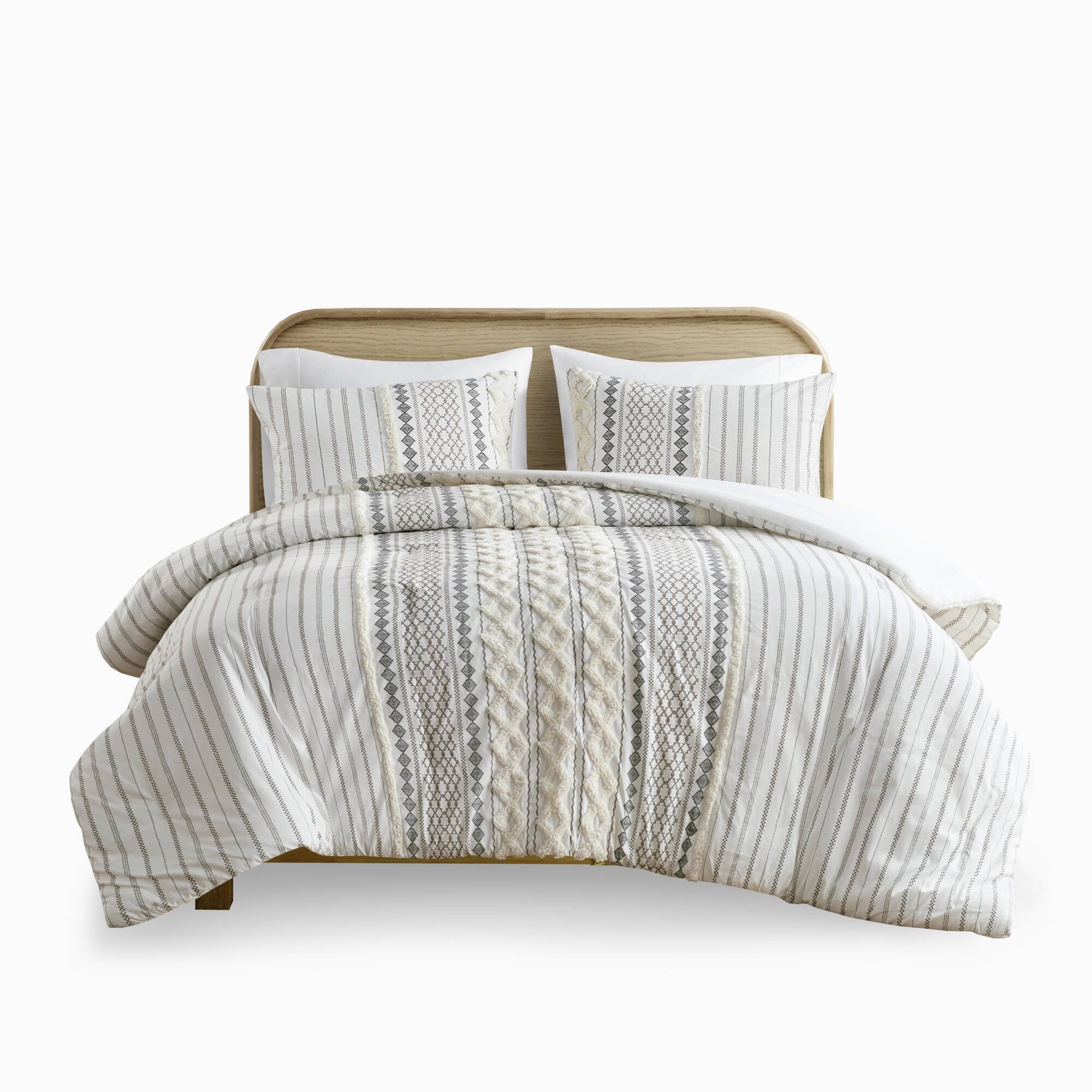 Imani Cotton Printed Comforter Set with Chenille