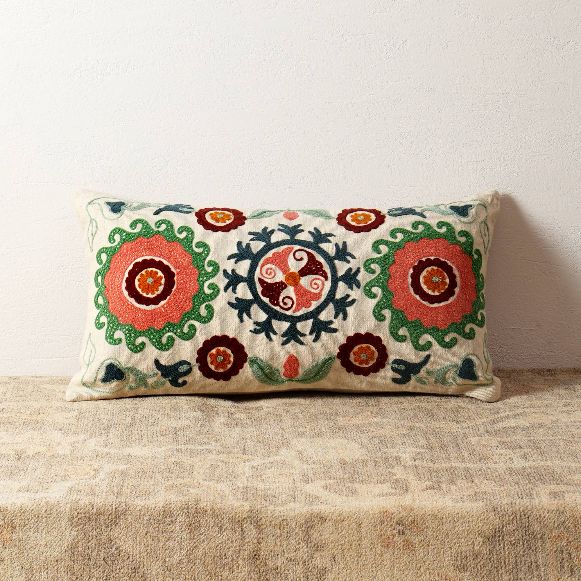 Pier 1 Embroidered Lumbar Cushion - Thumbnail 3