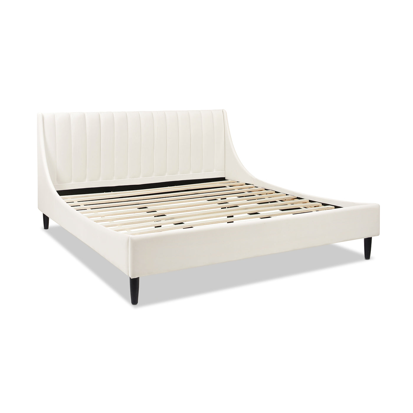 Asphodel Upholstered Platform Bed with Channel Tufted Headboard