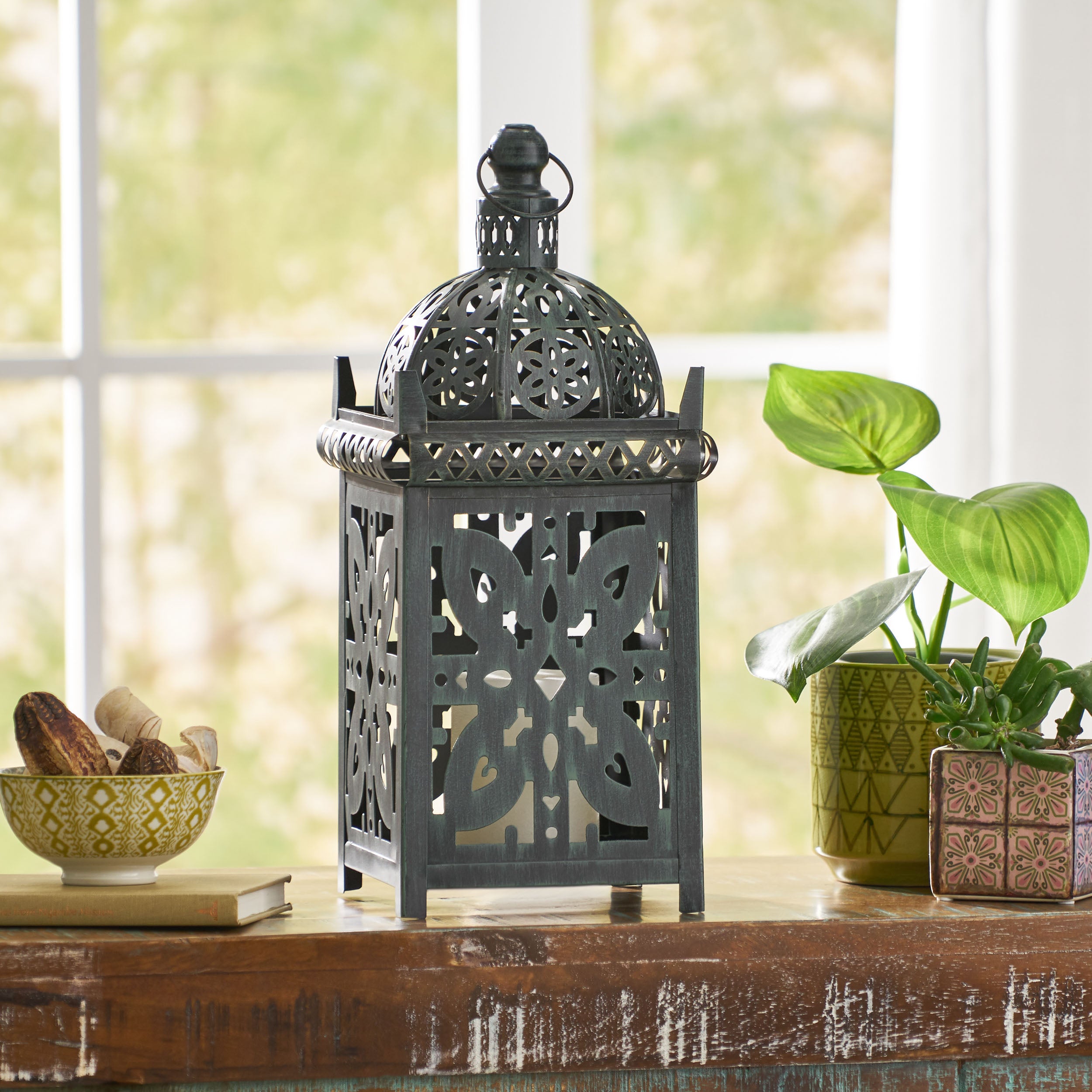 Jenera Indoor Iron Handcrafted Decorative Lantern